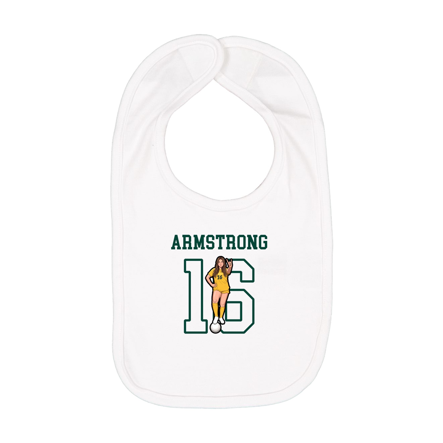 Infant Bib — Shirsey in White