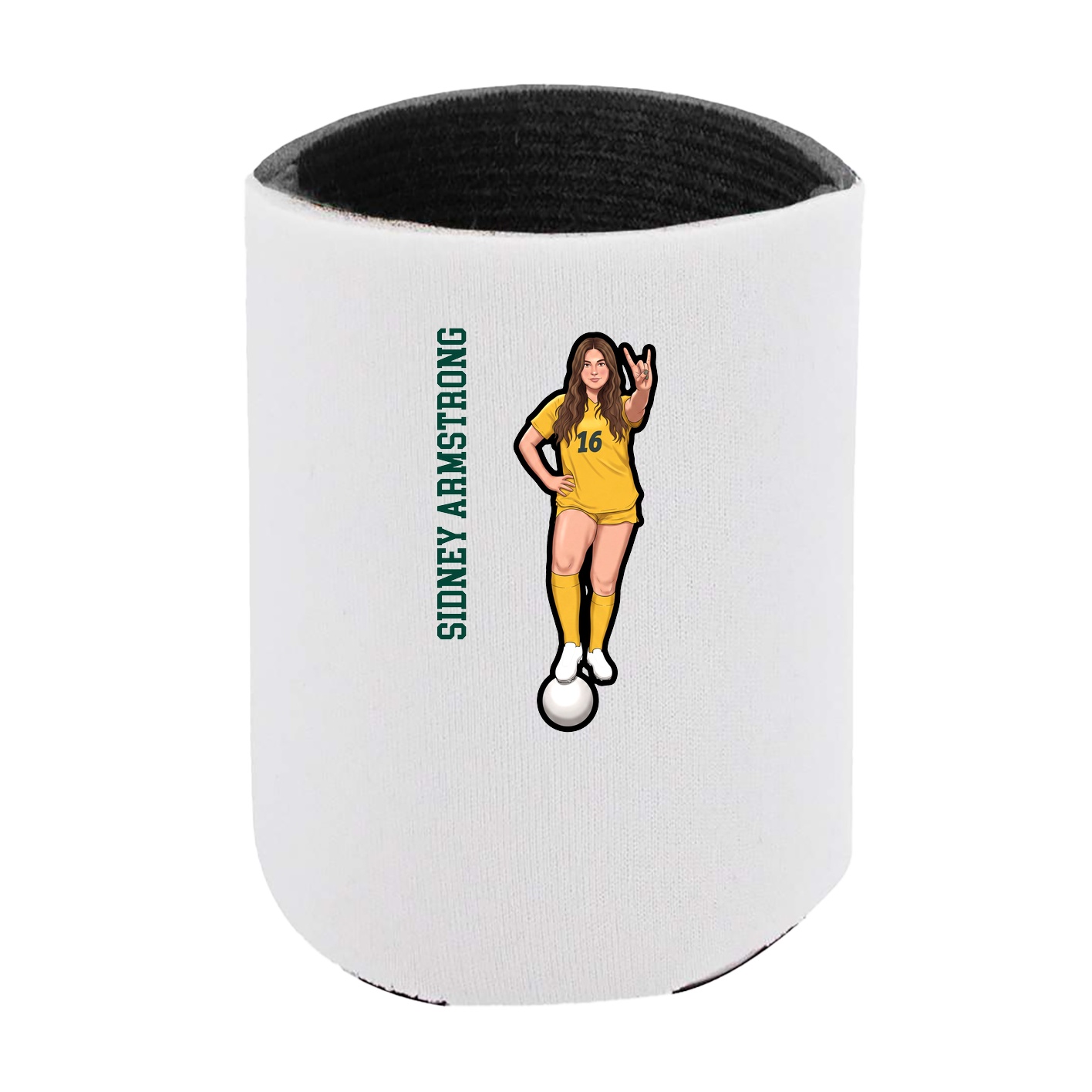 Can Holder — Name Vertical in White