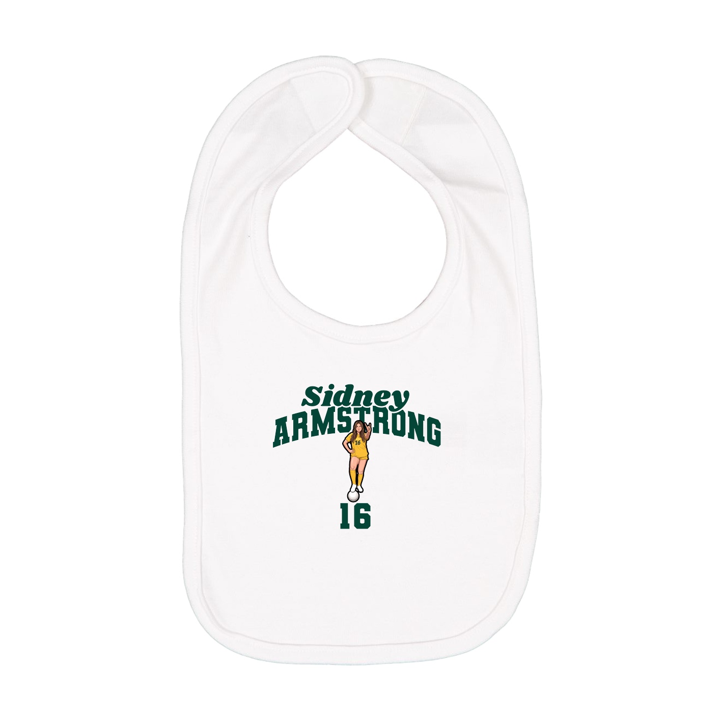 Infant Bib — Signature Arch in White