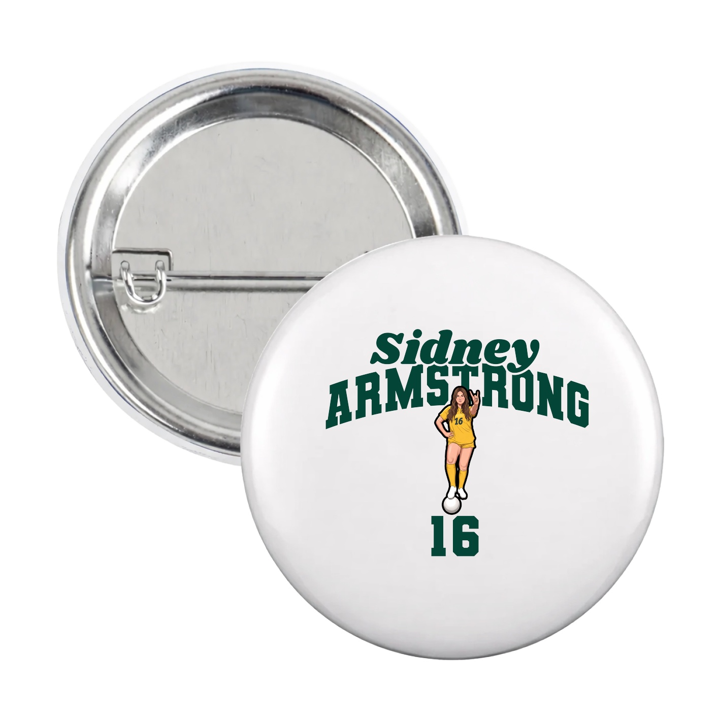Game Day Button — Signature Arch in White