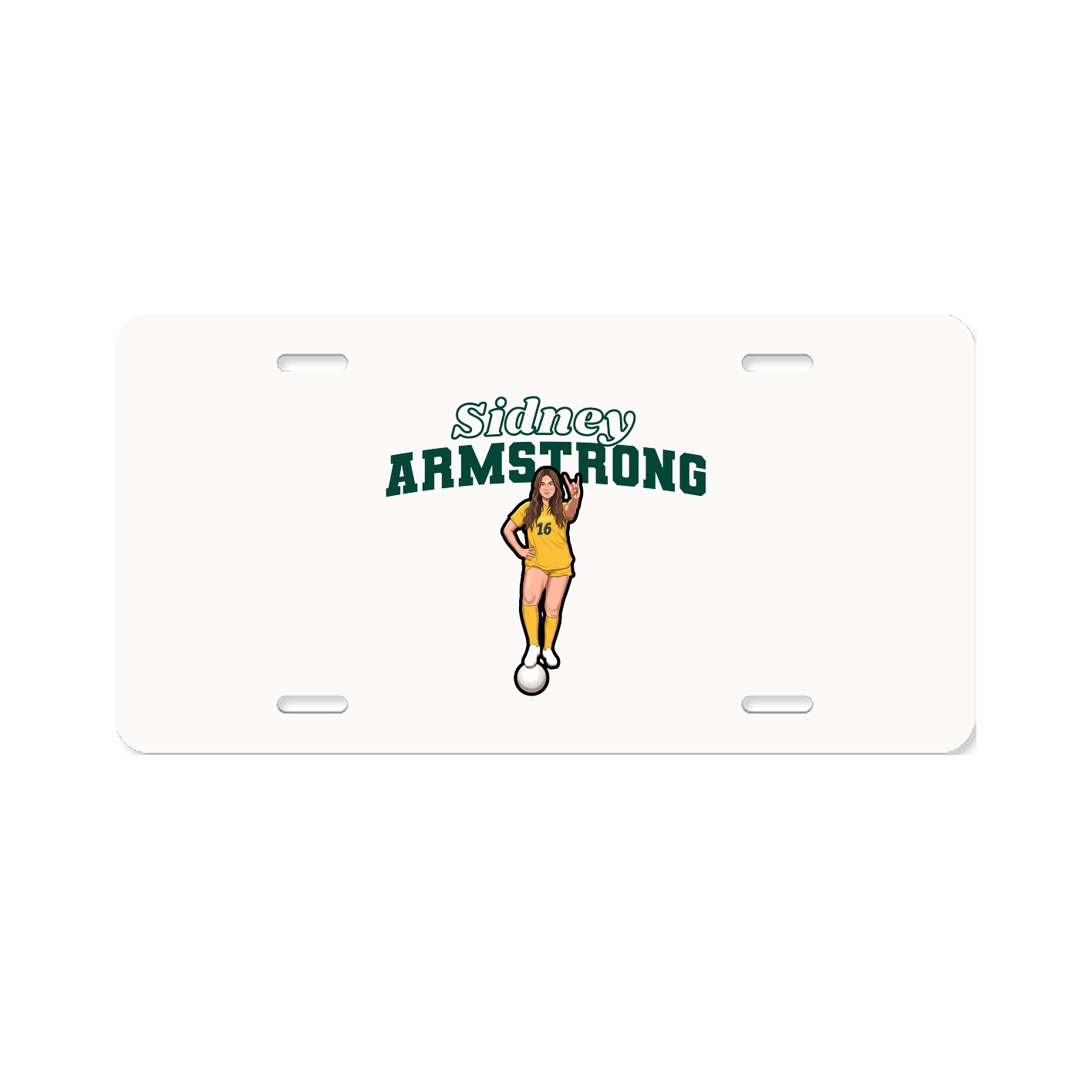 License Plate — Name Arch in Classic