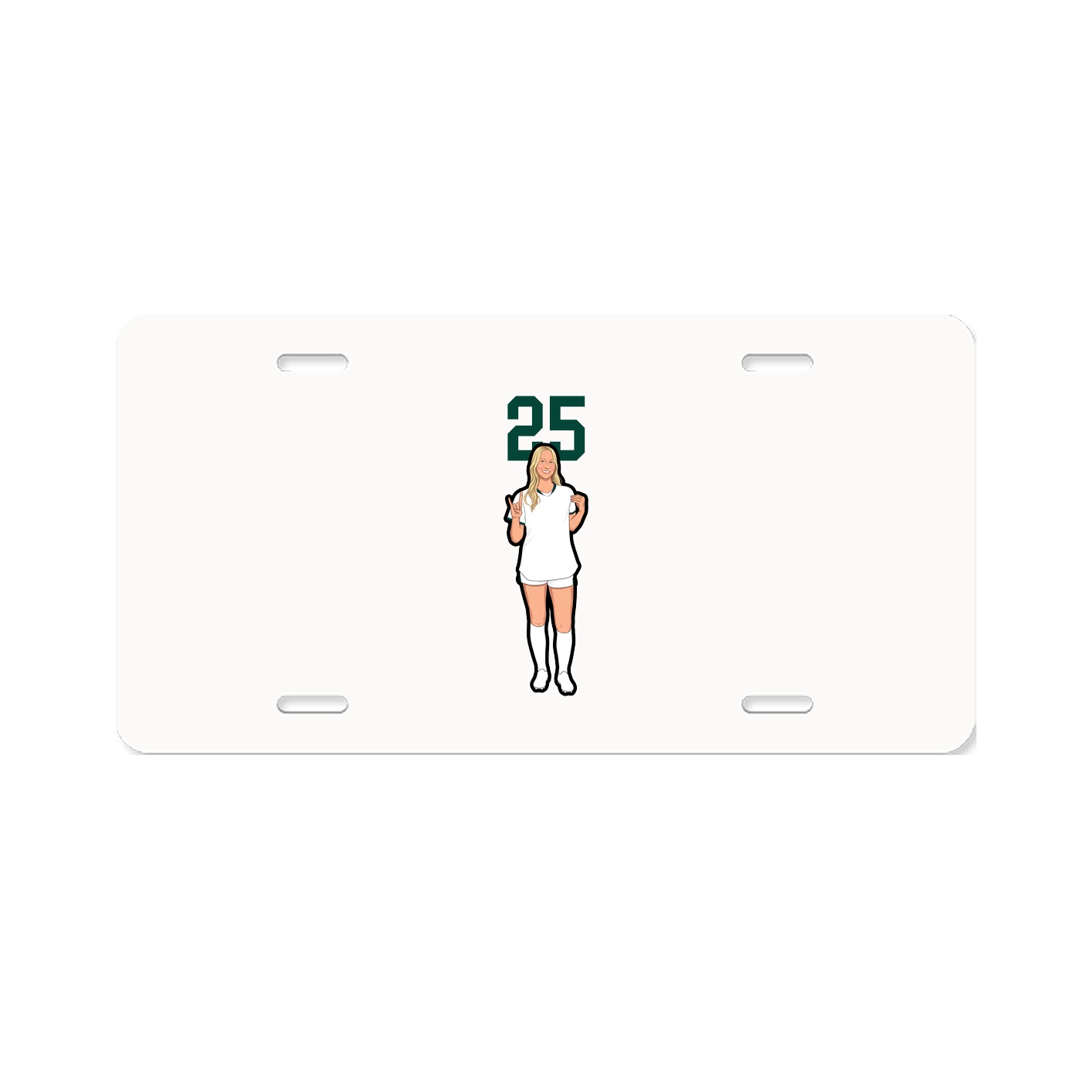 License Plate — Number Top in Classic