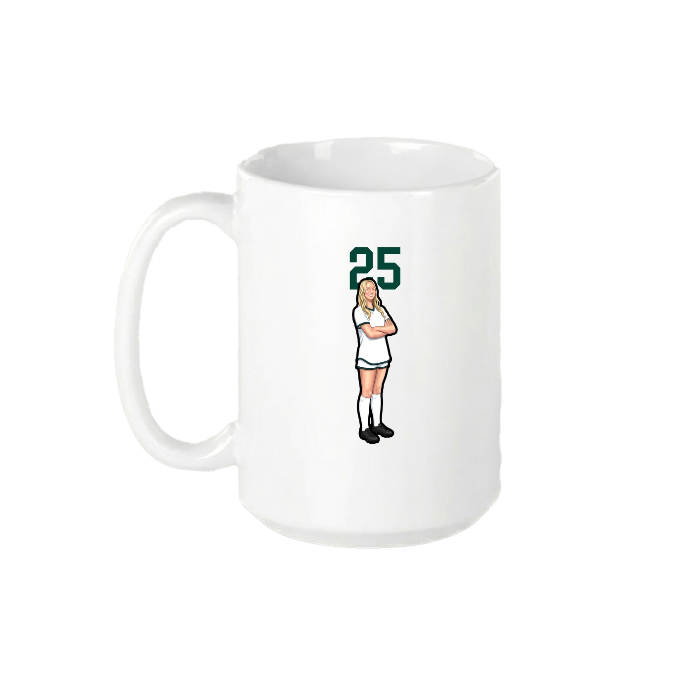 15oz Coffee Mug — Number Top in White