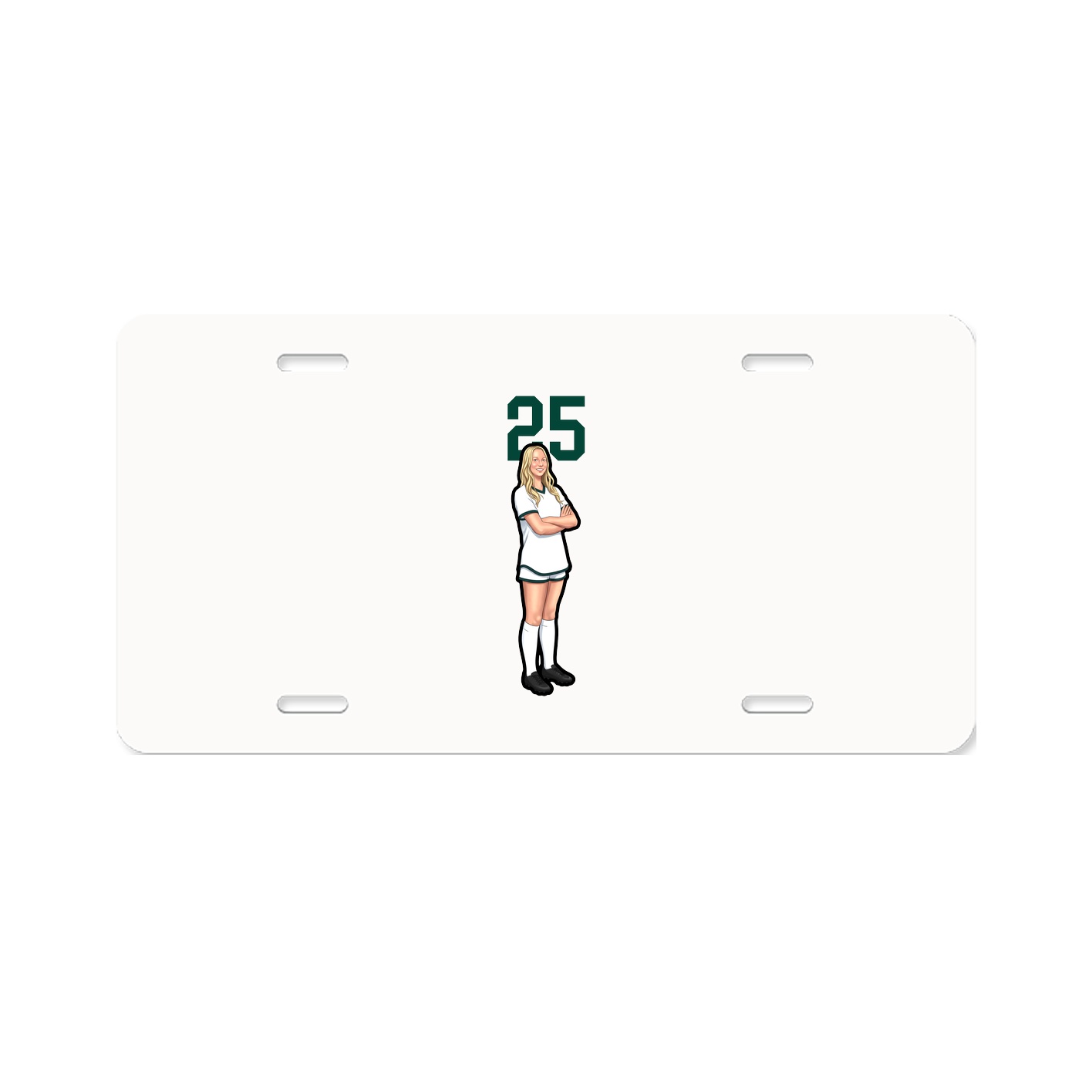 License Plate — Number Top in Classic