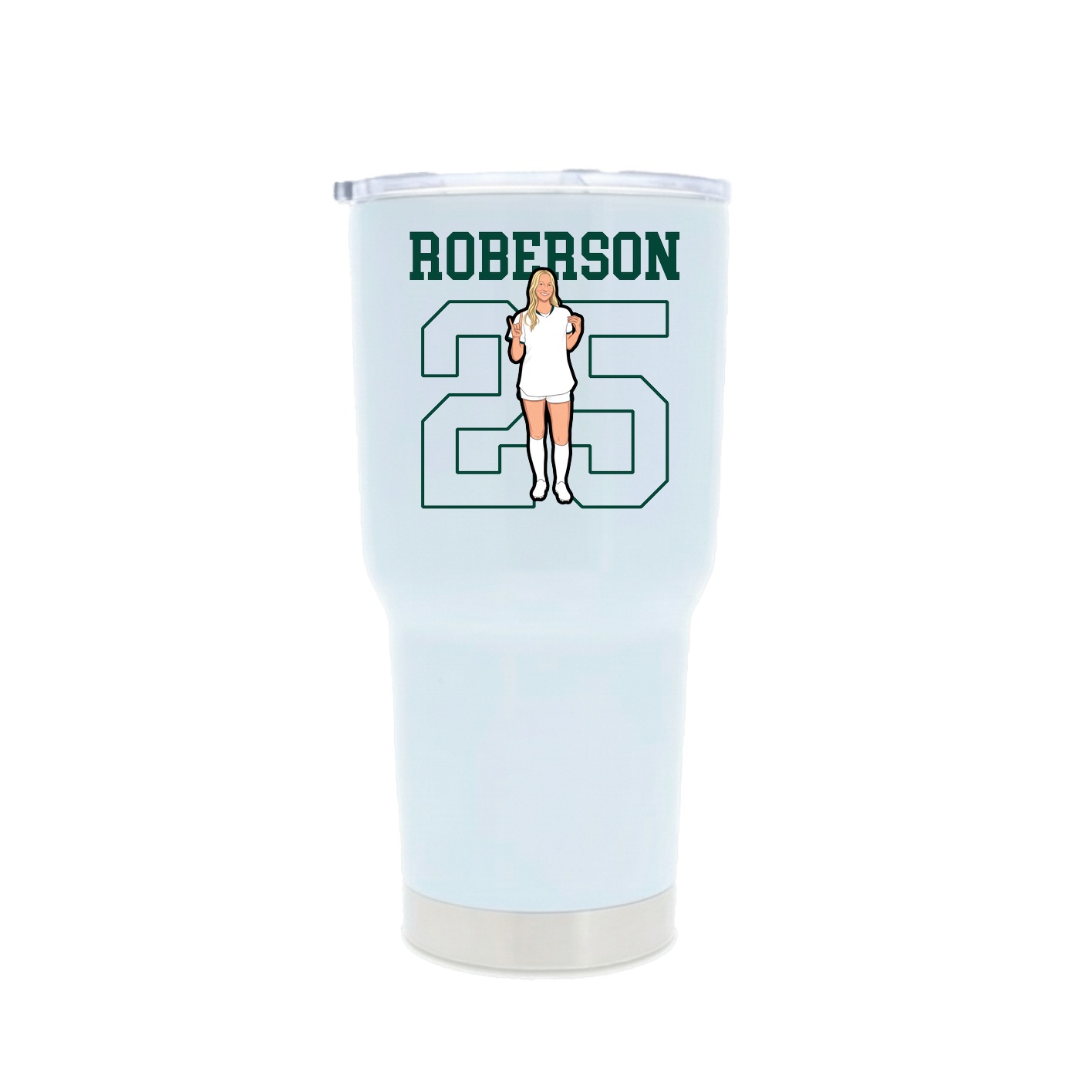 30oz Stainless Steel Tumbler — Shirsey in White