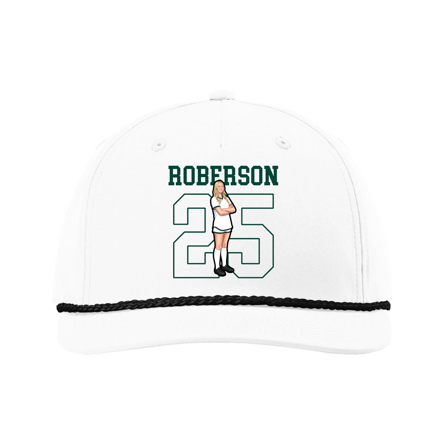 Five-Panel Classic Rope Cap — Shirsey in White