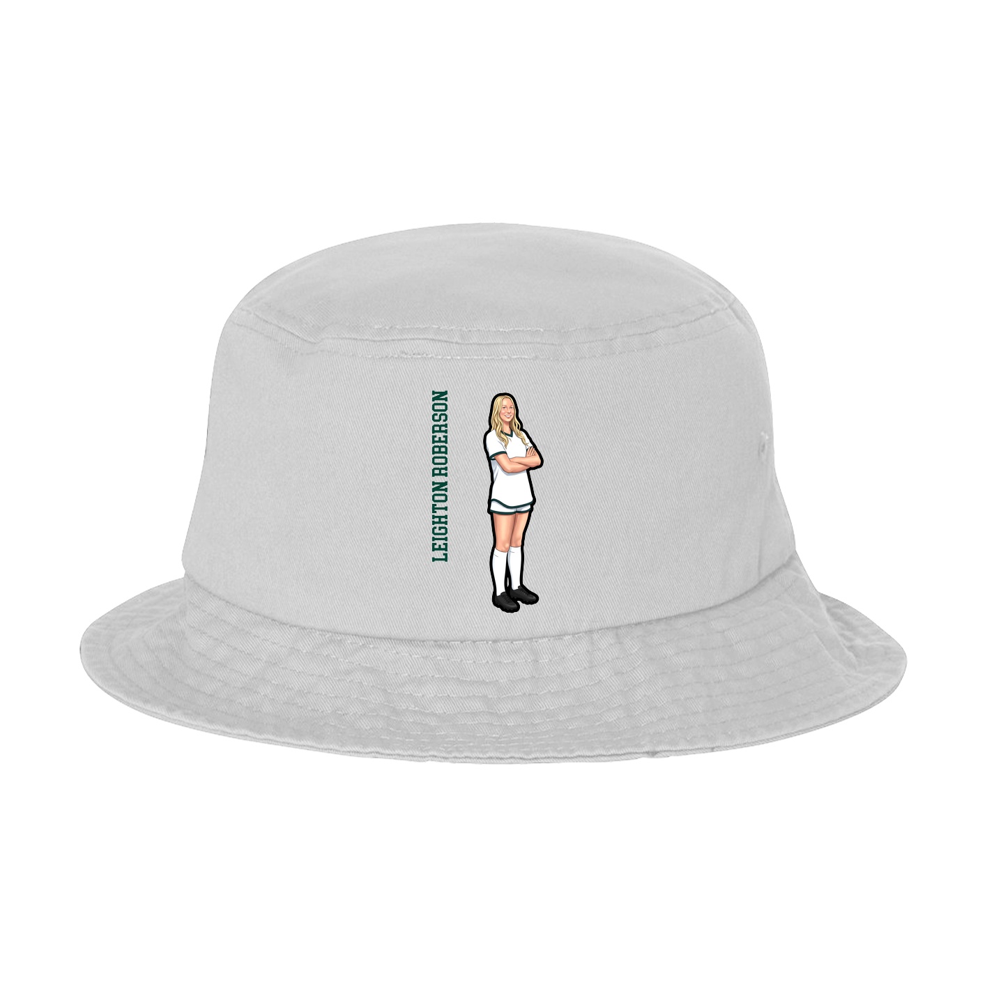 Bucket Cap — Name Vertical in White