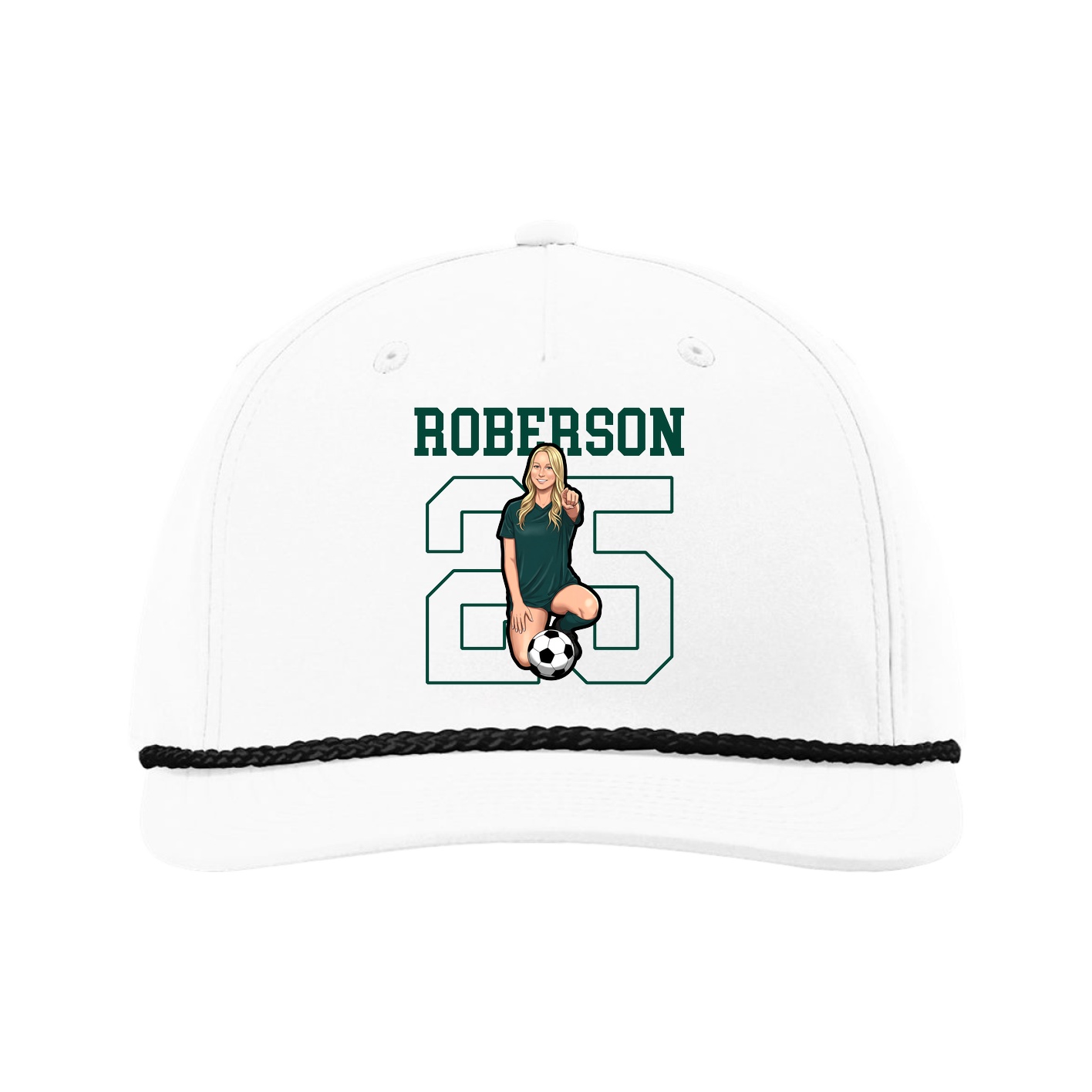 Five-Panel Classic Rope Cap — Shirsey in White