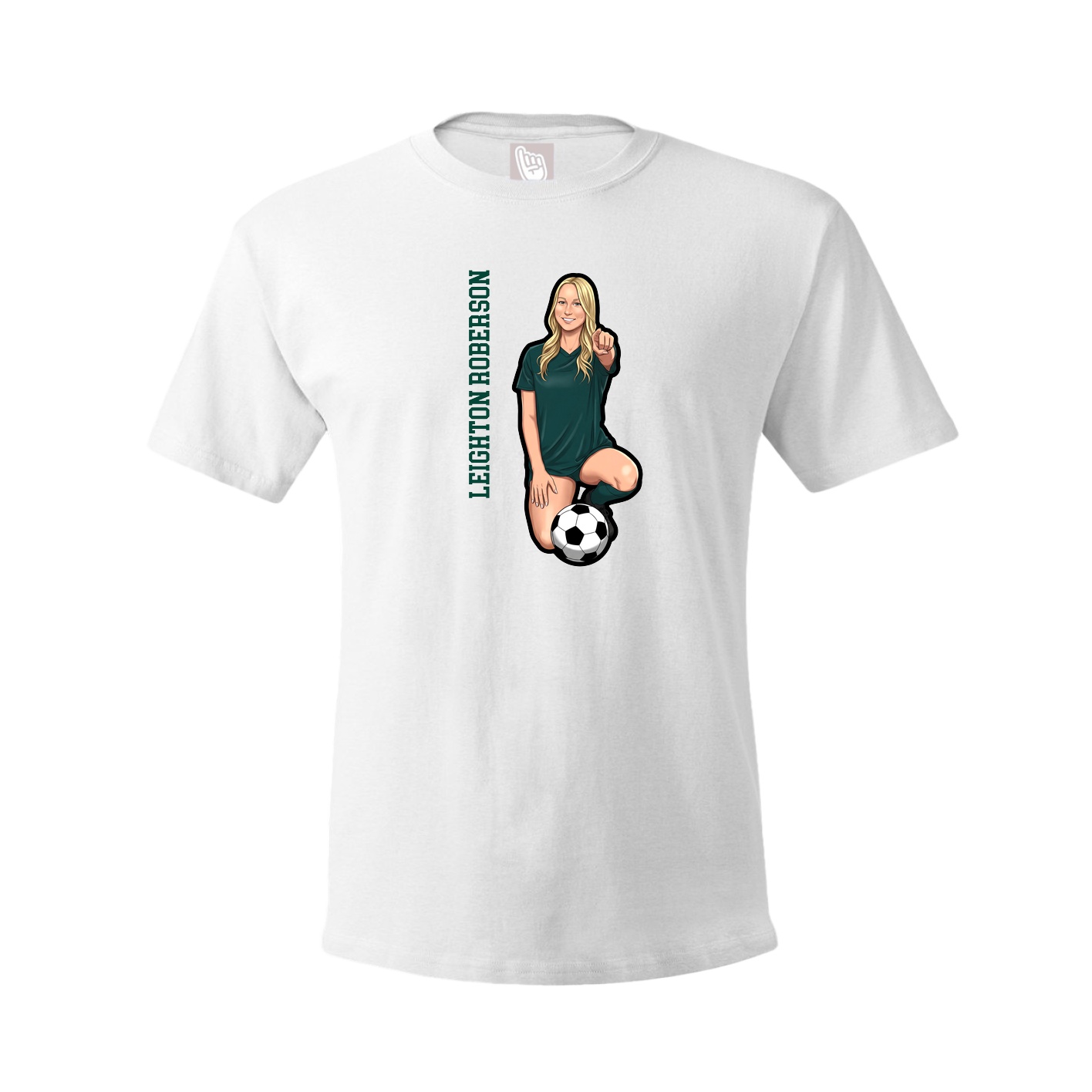 Tee — Name Vertical in White