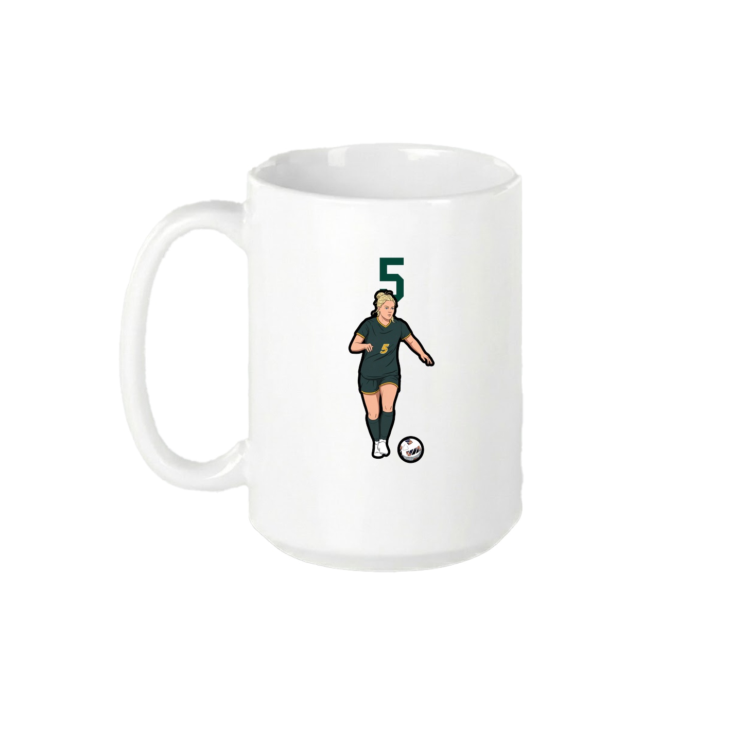 15oz Coffee Mug — Number Top in White