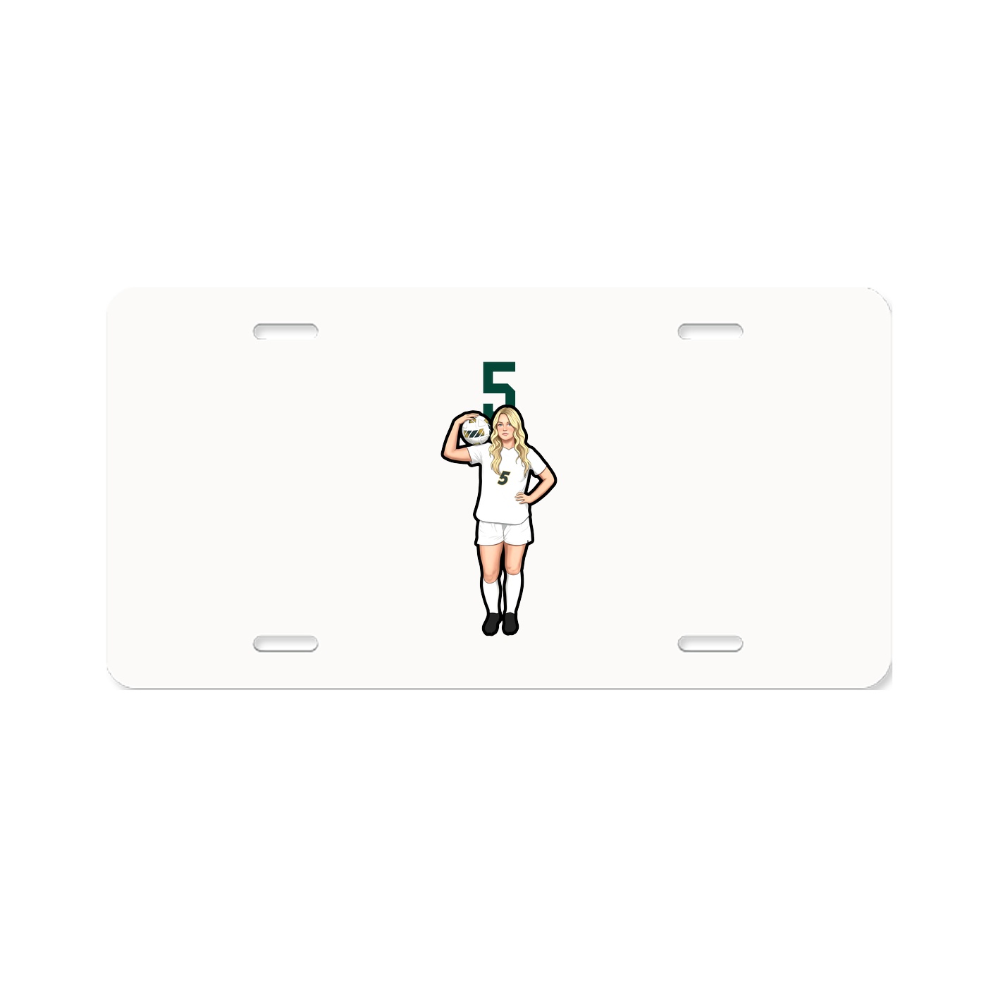 License Plate — Number Top in Classic