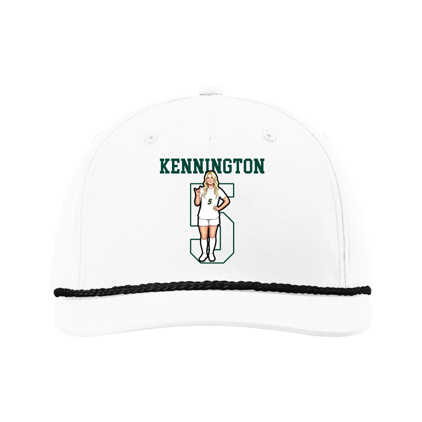 Five-Panel Classic Rope Cap — Shirsey in White