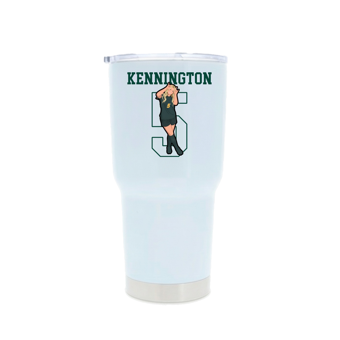 30oz Stainless Steel Tumbler — Shirsey in White