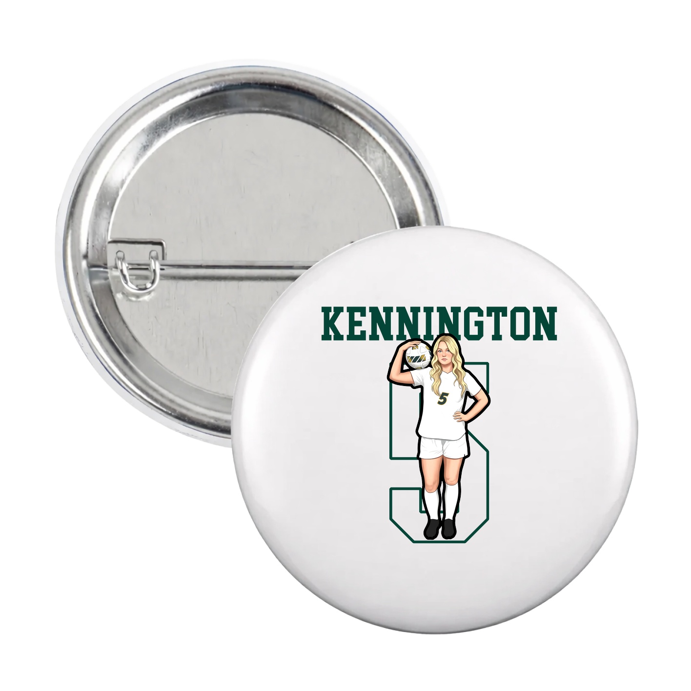 Game Day Button — Shirsey in White
