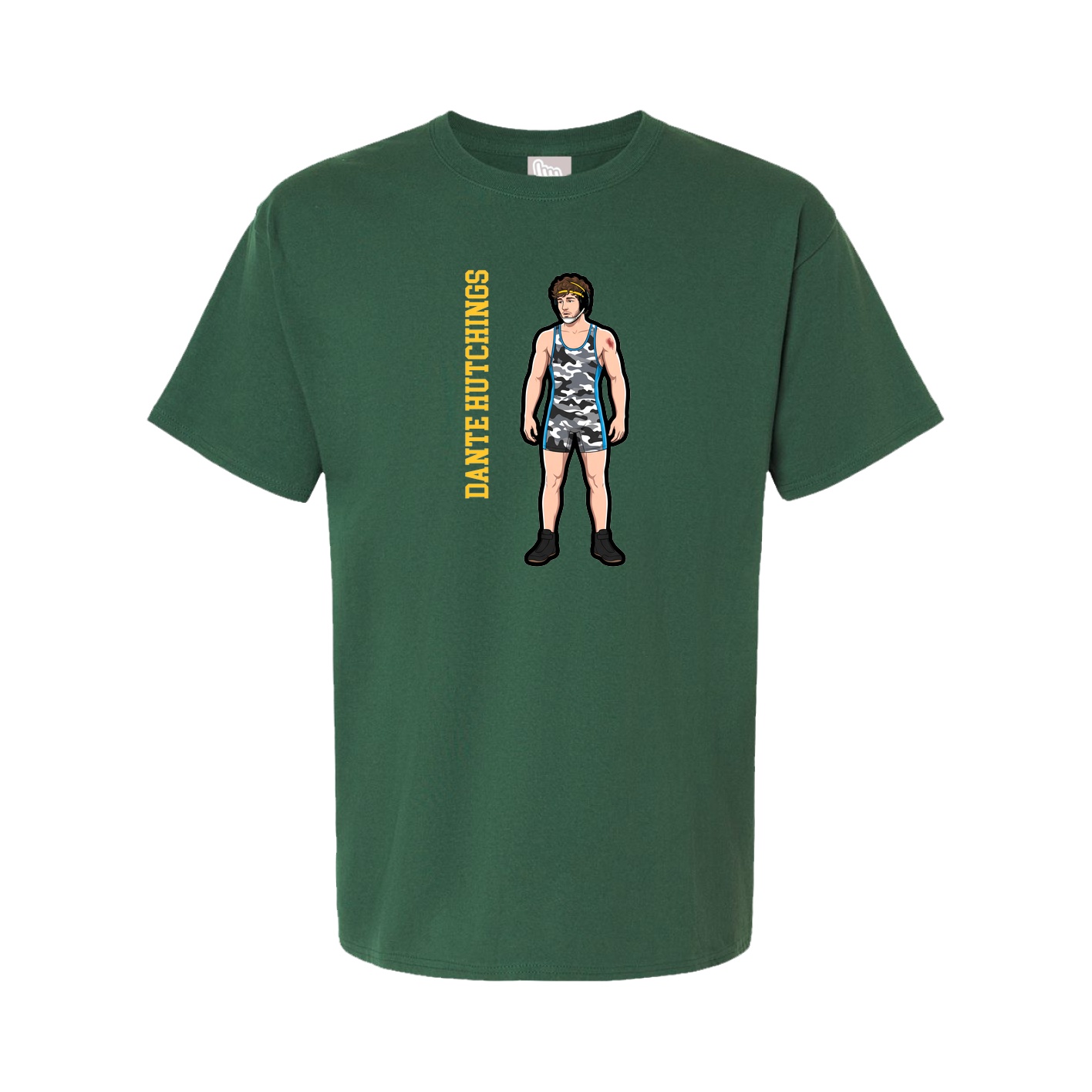 Youth Tee — Name Vertical in Green