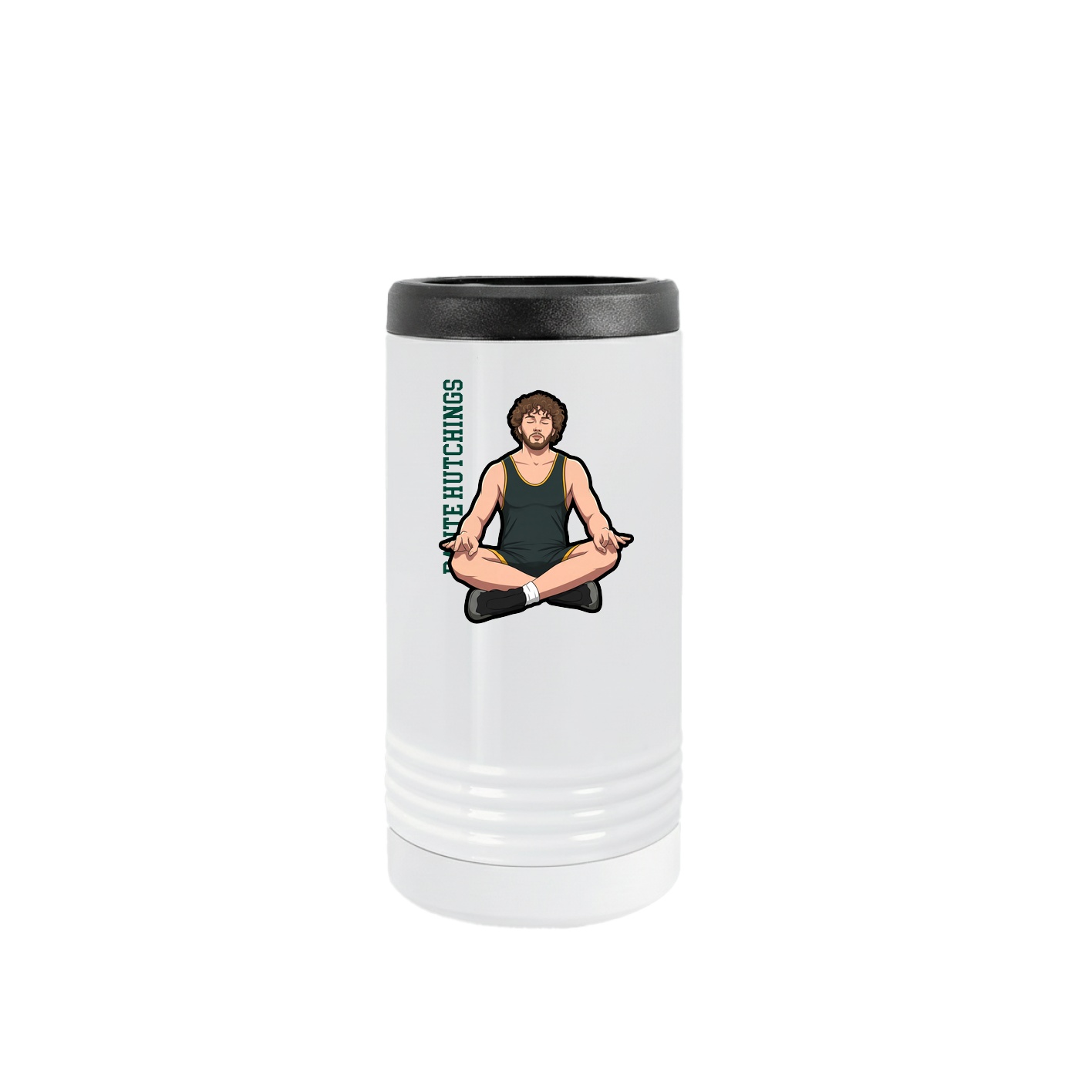 Slim Beverage Holder — Name Vertical in White