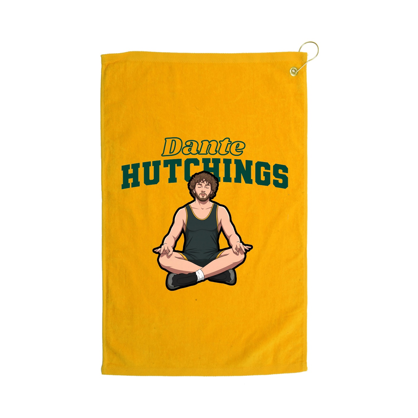 Golf Towel — Name Arch in Gold