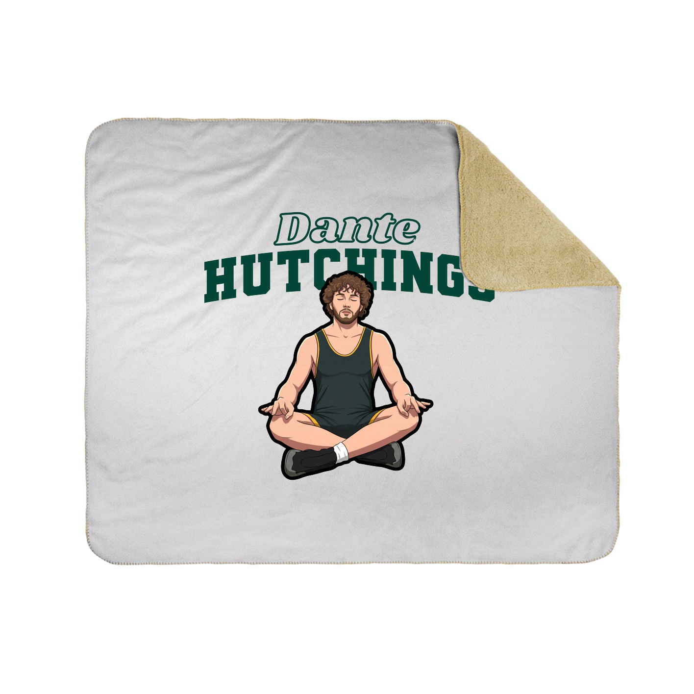 Throw Blanket — Name Arch in White