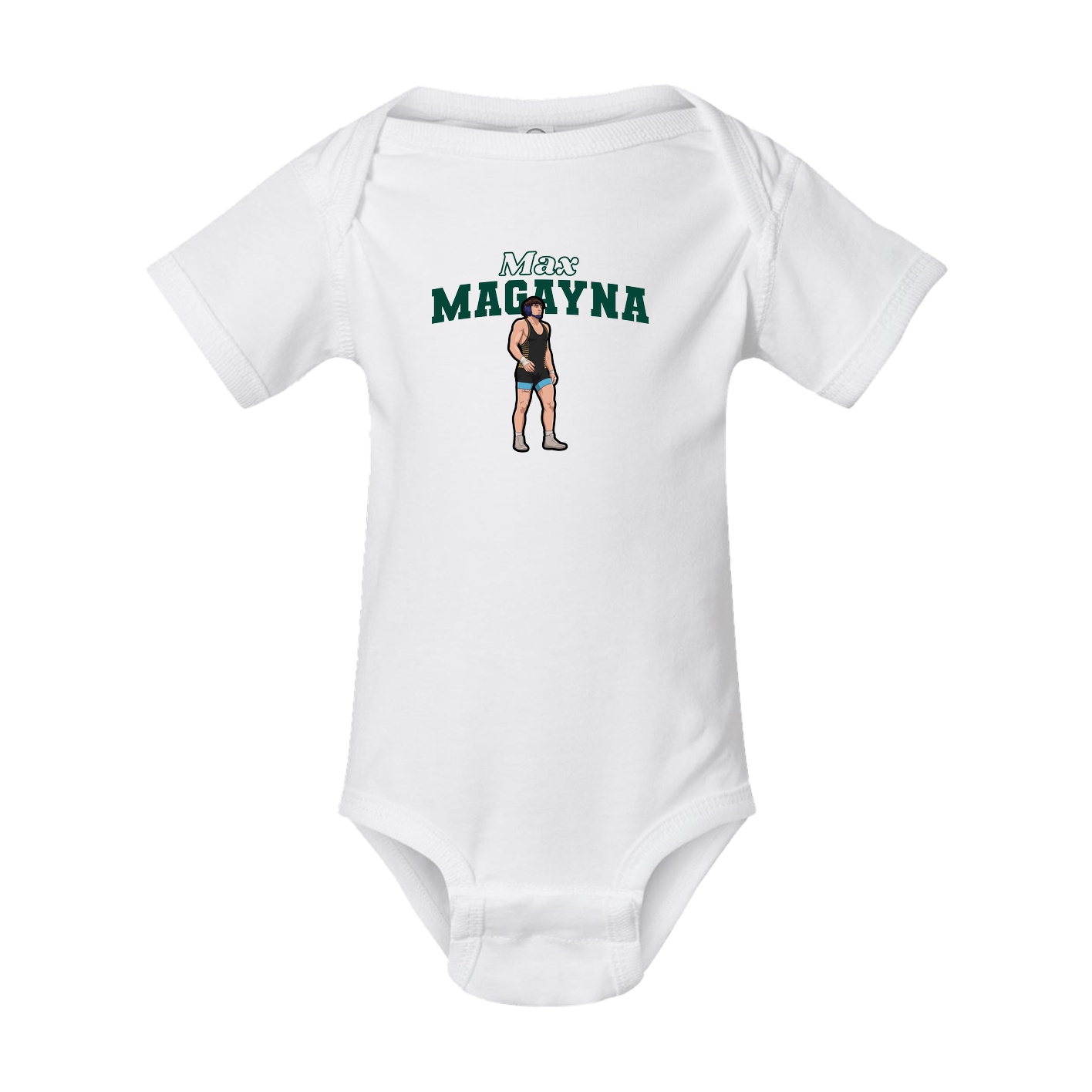 Baby Onesie — Name Arch in White