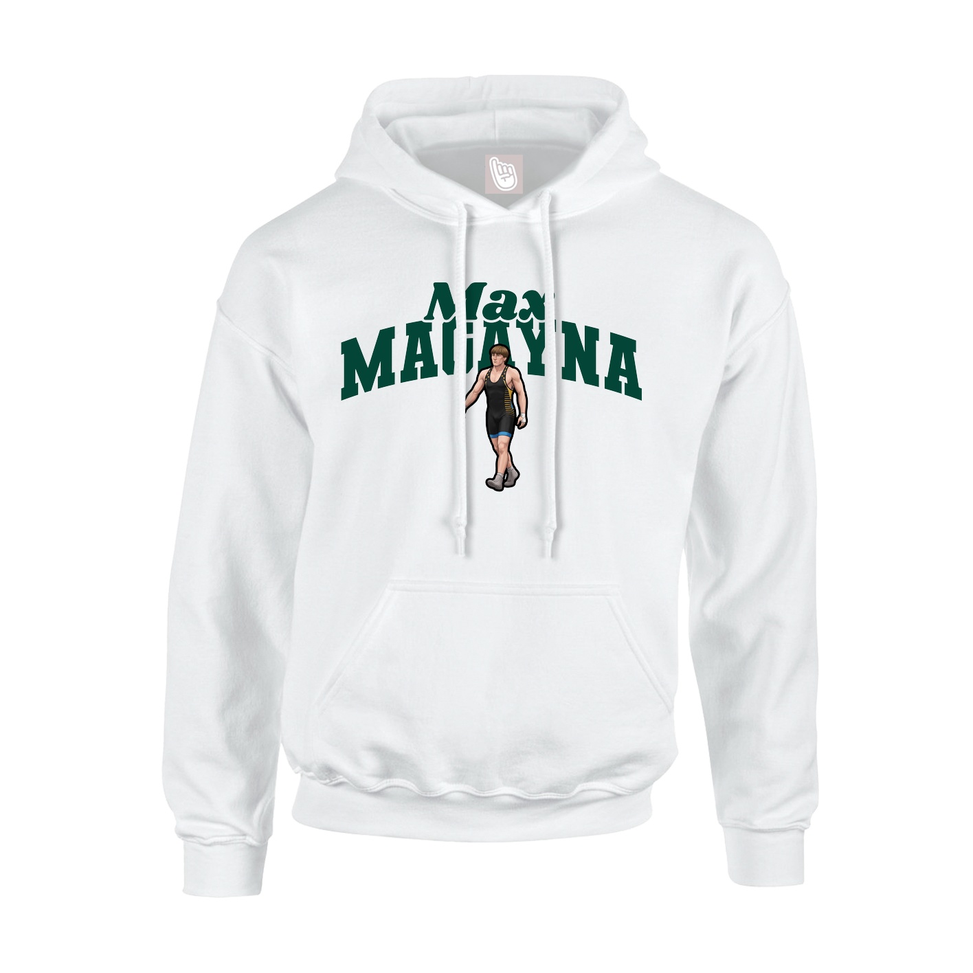 Youth Hoodie — Signature Arch in White