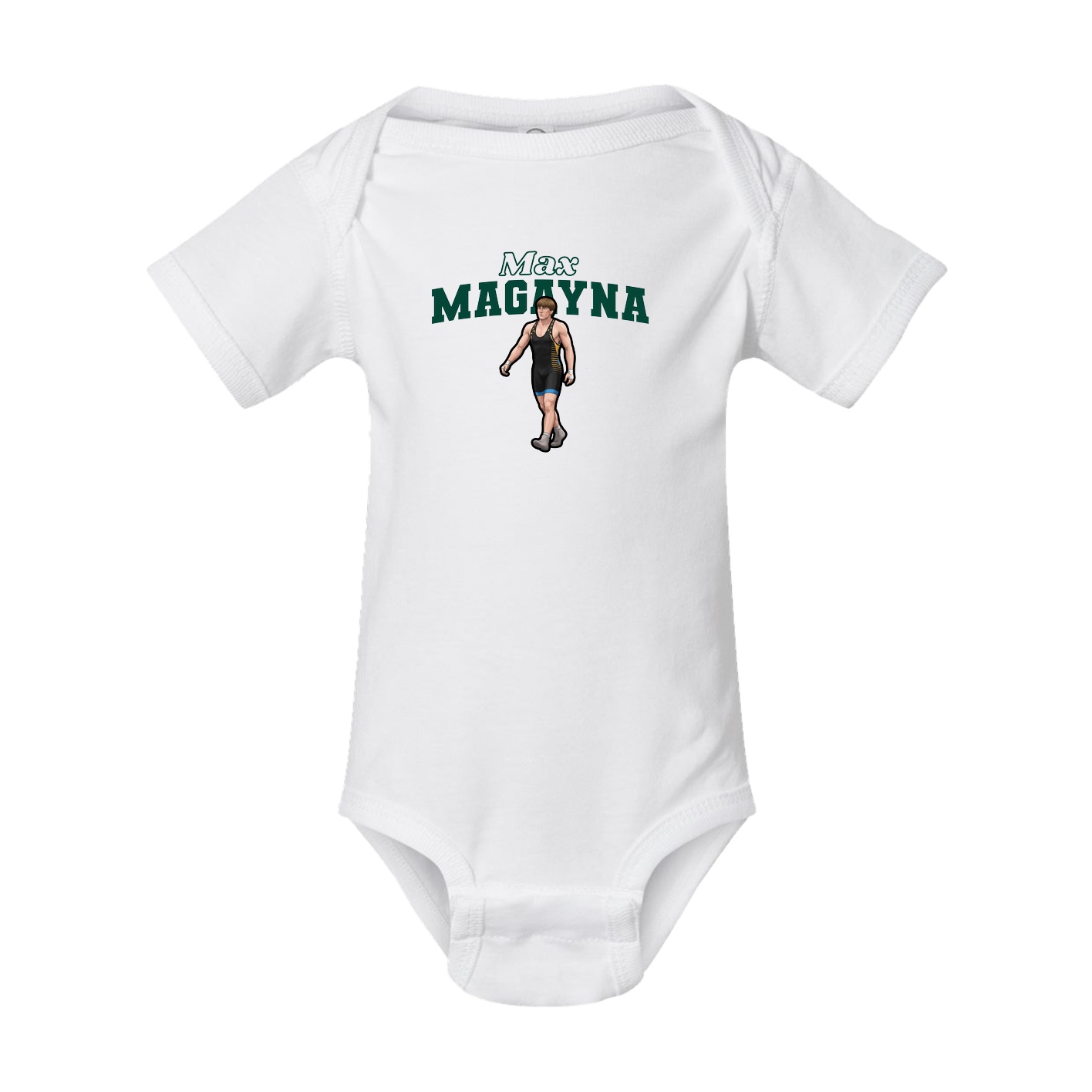 Baby Onesie — Name Arch in White