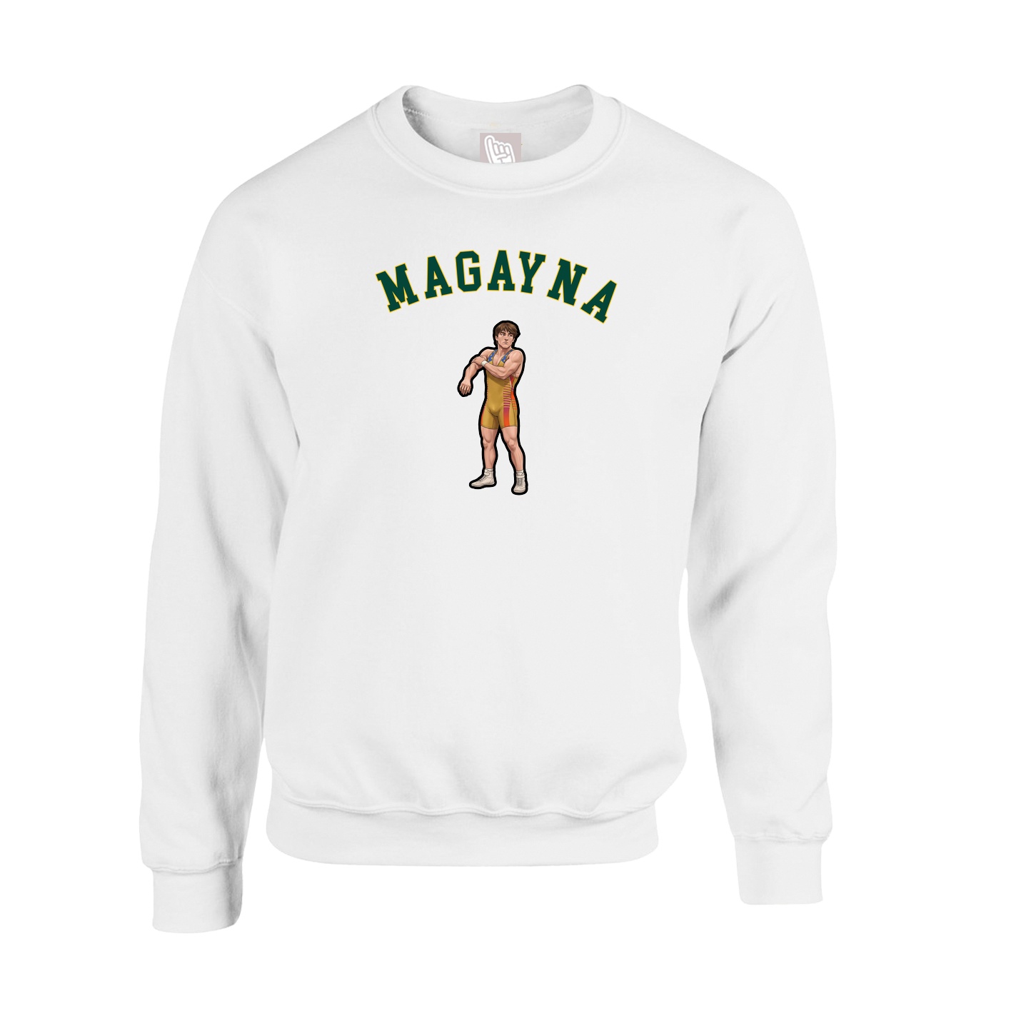 Fleece Crew — Shirsey Arch in White