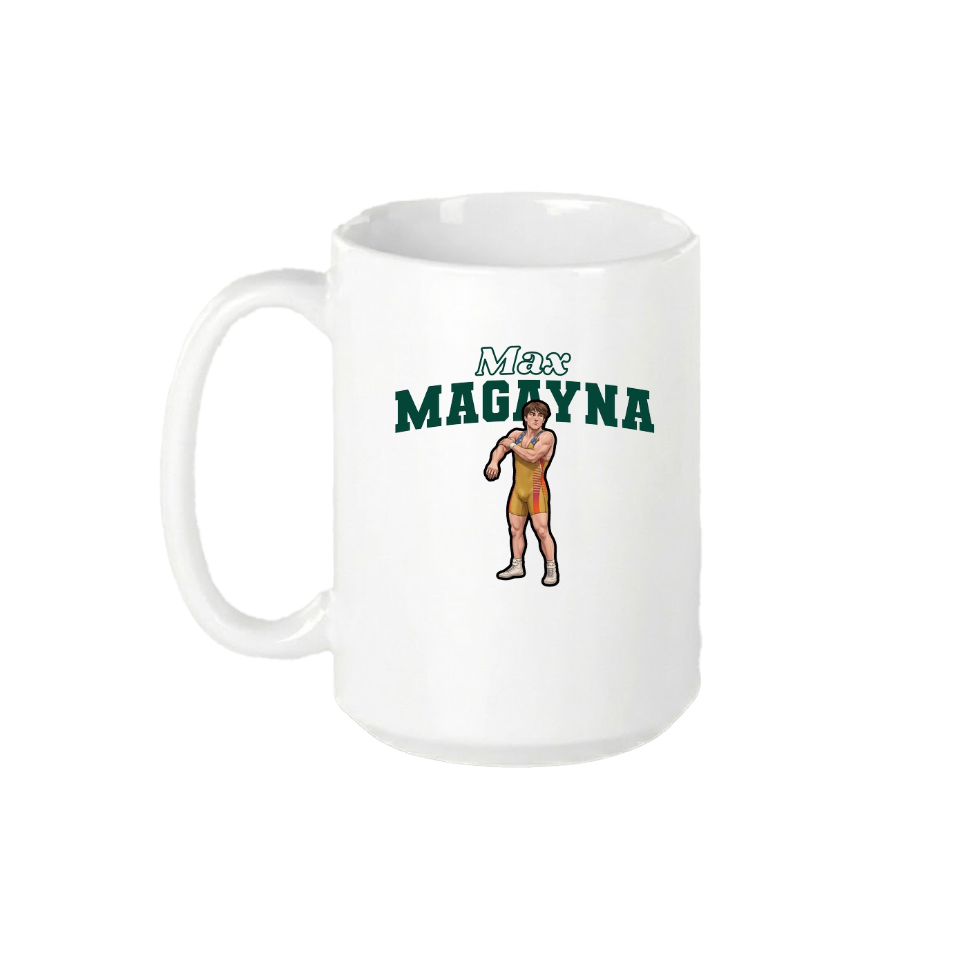 15oz Coffee Mug — Name Arch in White