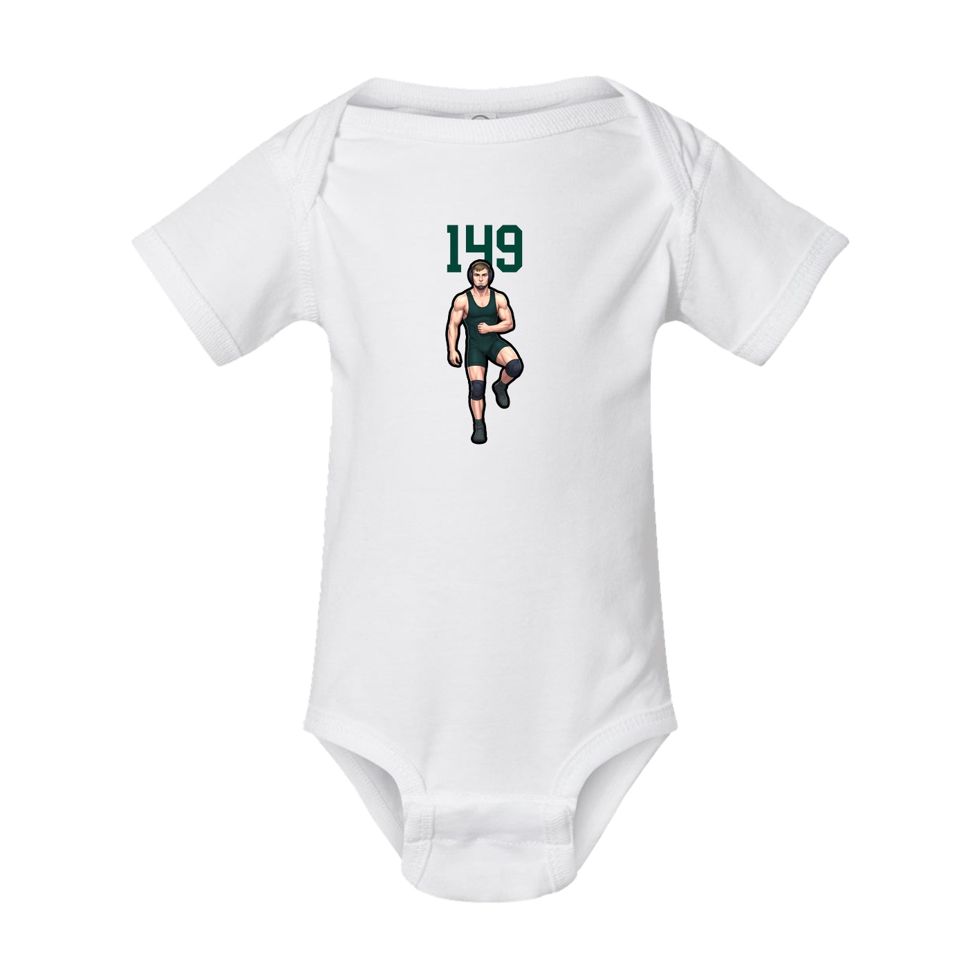 Baby Onesie — Number Top in White