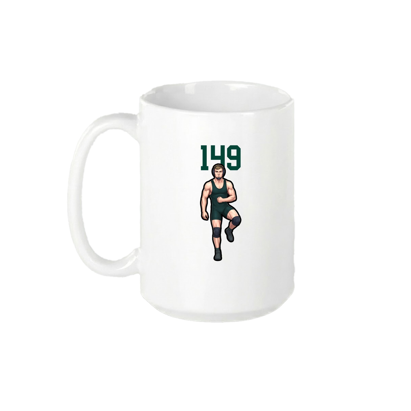 15oz Coffee Mug — Number Top in White