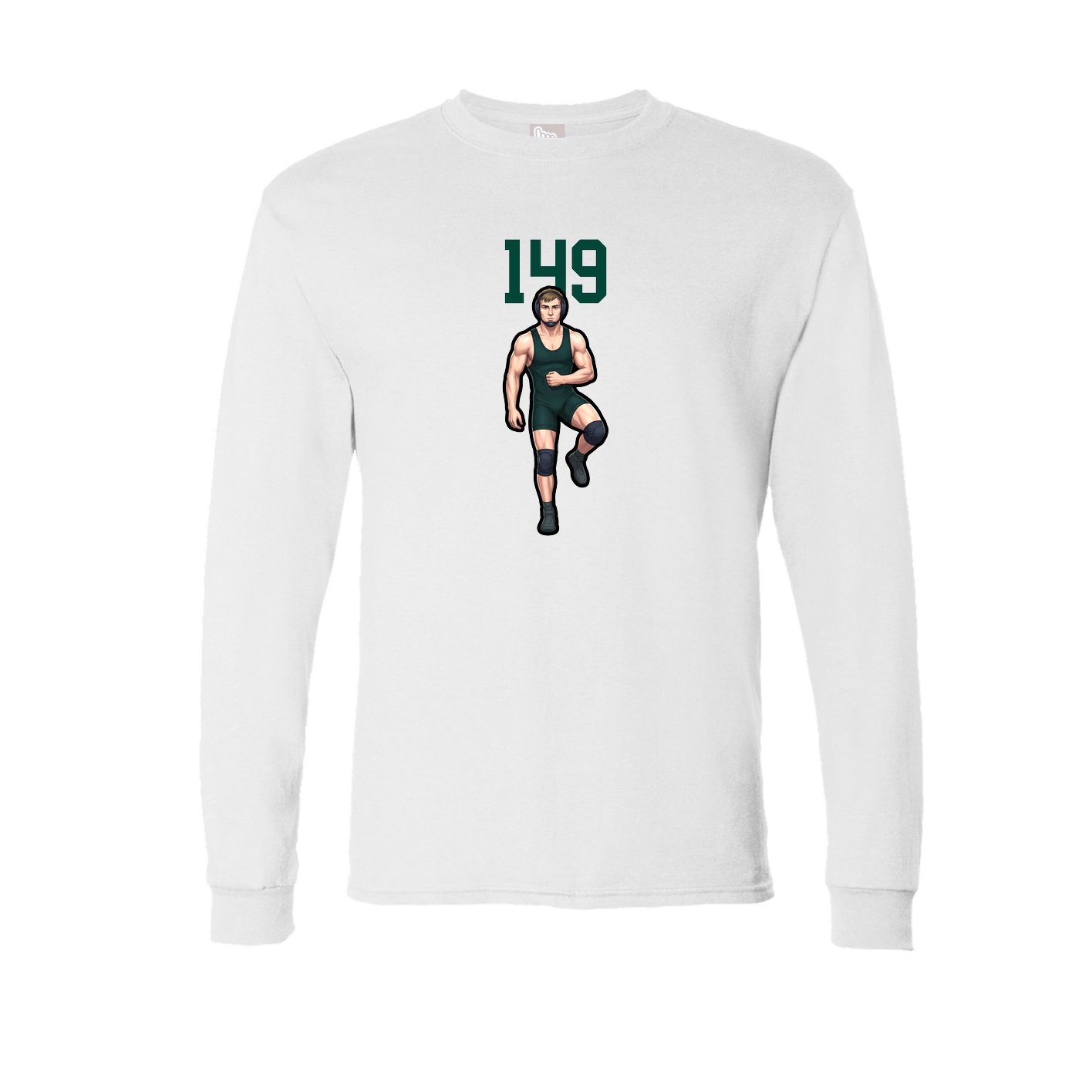 Long Sleeve Tee — Number Top in White