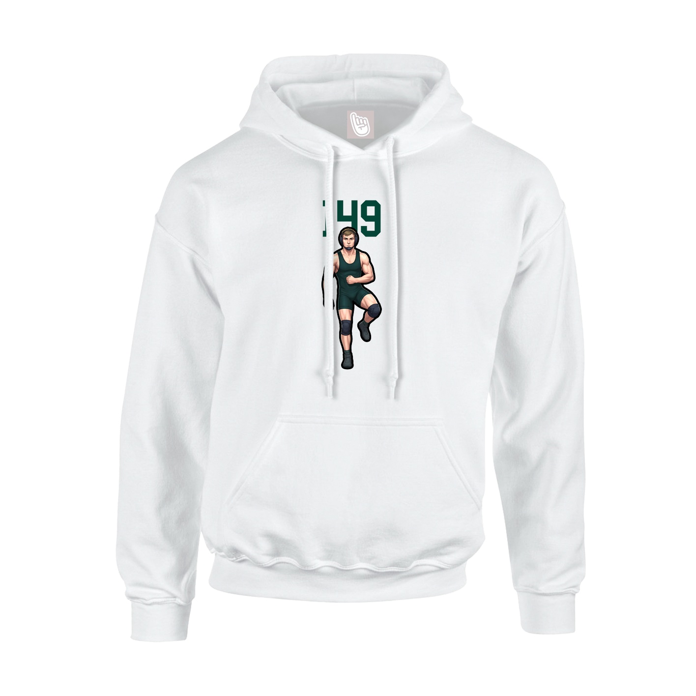 Hoodie — Number Top in White