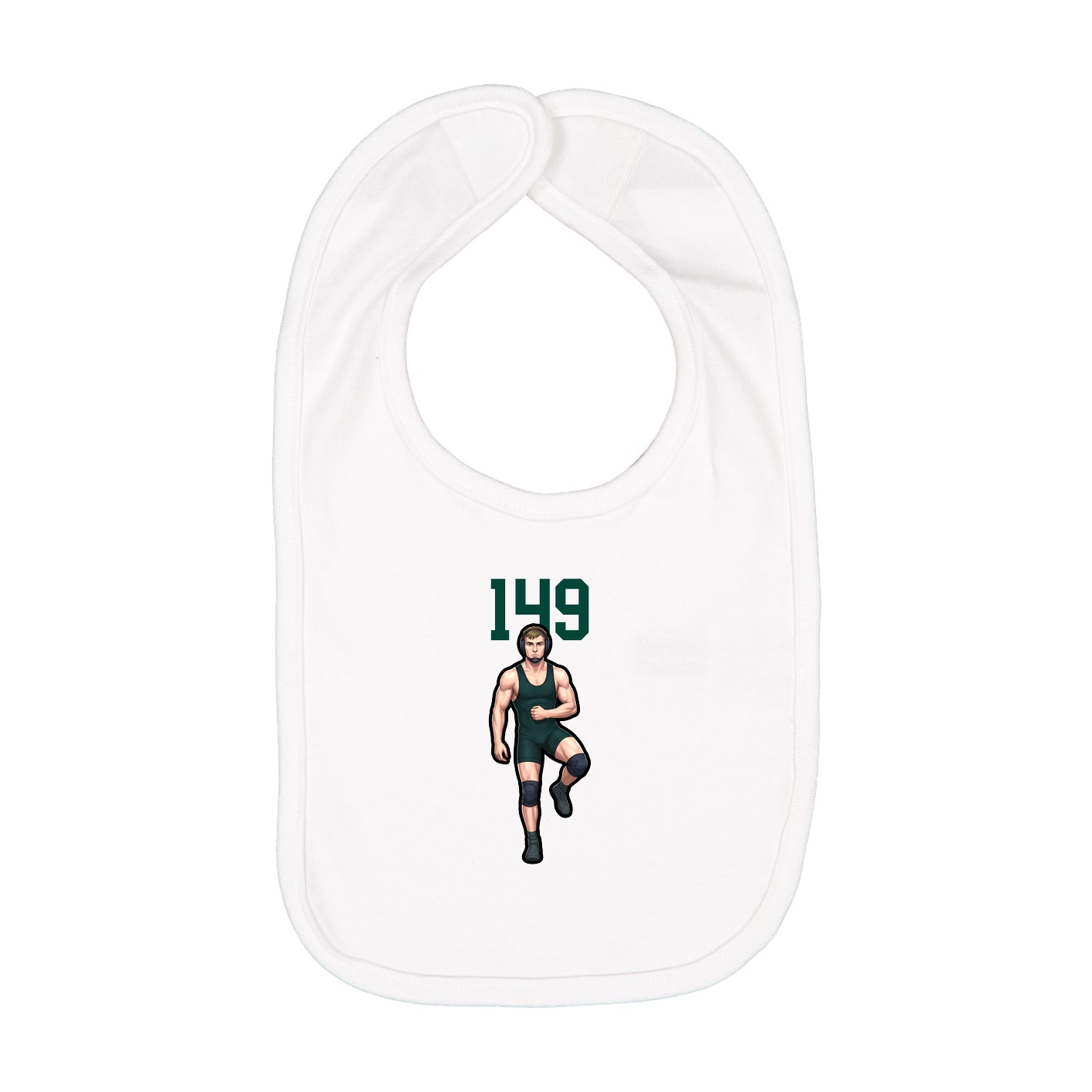 Infant Bib — Number Top in White