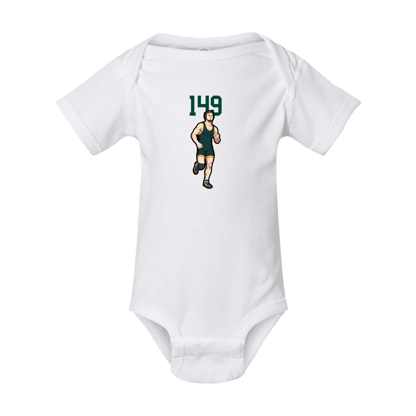 Baby Onesie — Number Top in White