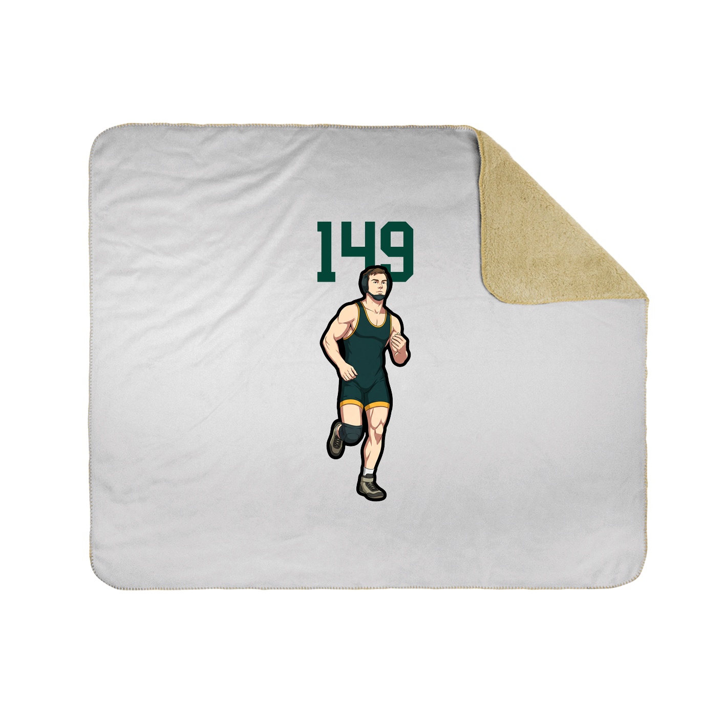 Throw Blanket — Number Top in White