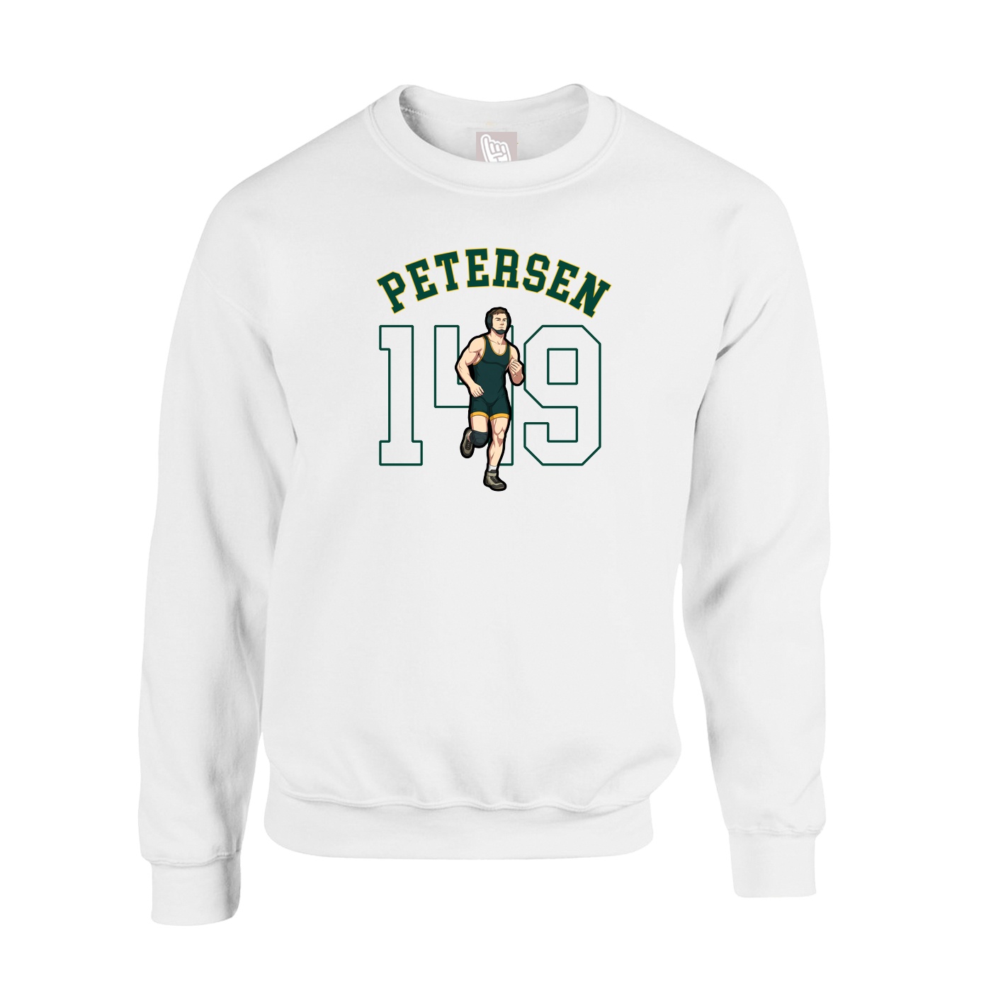 Fleece Crew — Shirsey Arch in White