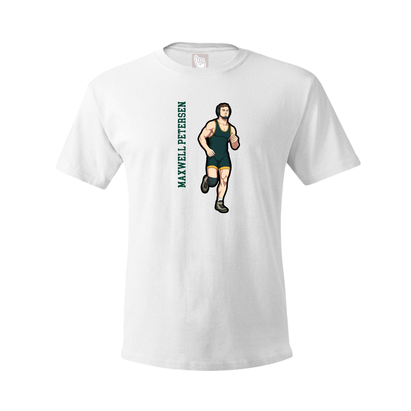 Tee — Name Vertical in White