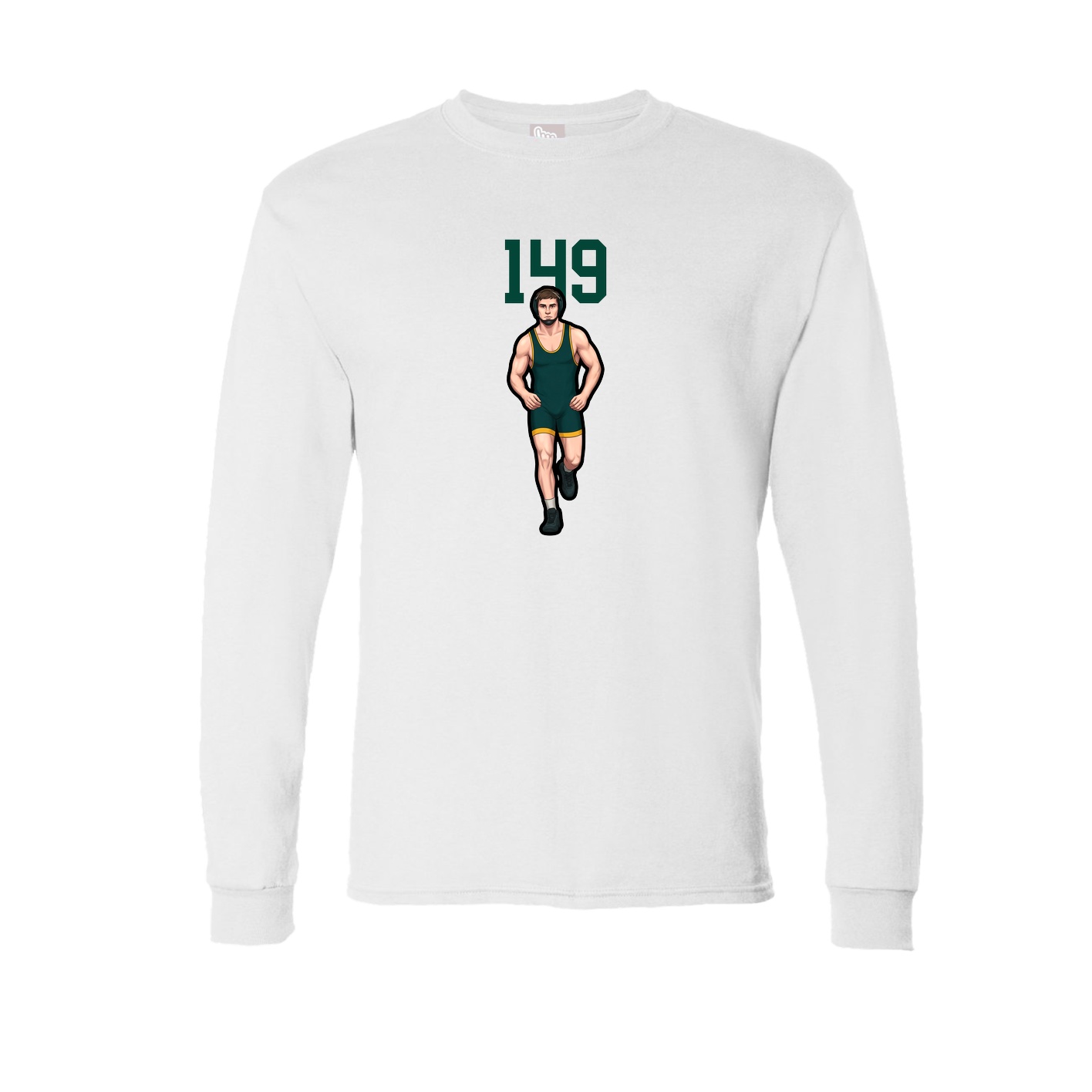Long Sleeve Tee — Number Top in White