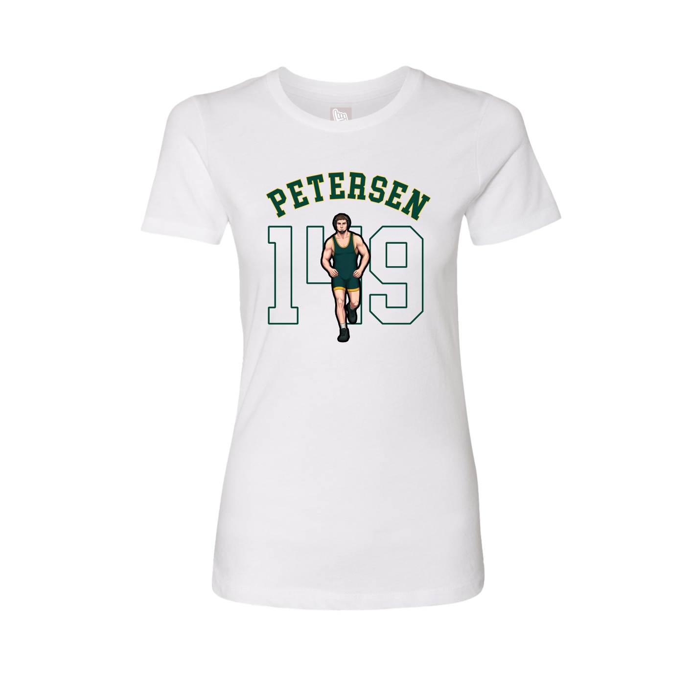 Fitted Women's Tee — Shirsey Arch in White