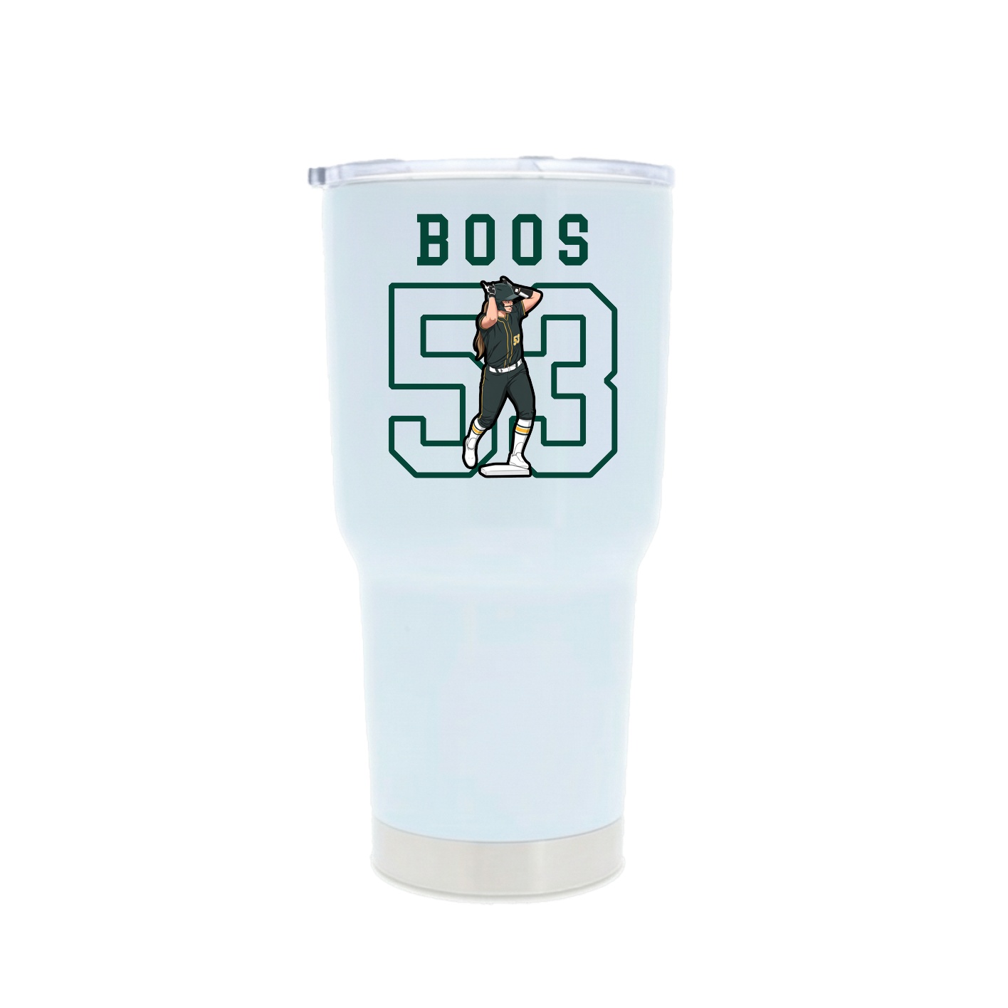 30oz Stainless Steel Tumbler — Shirsey in White