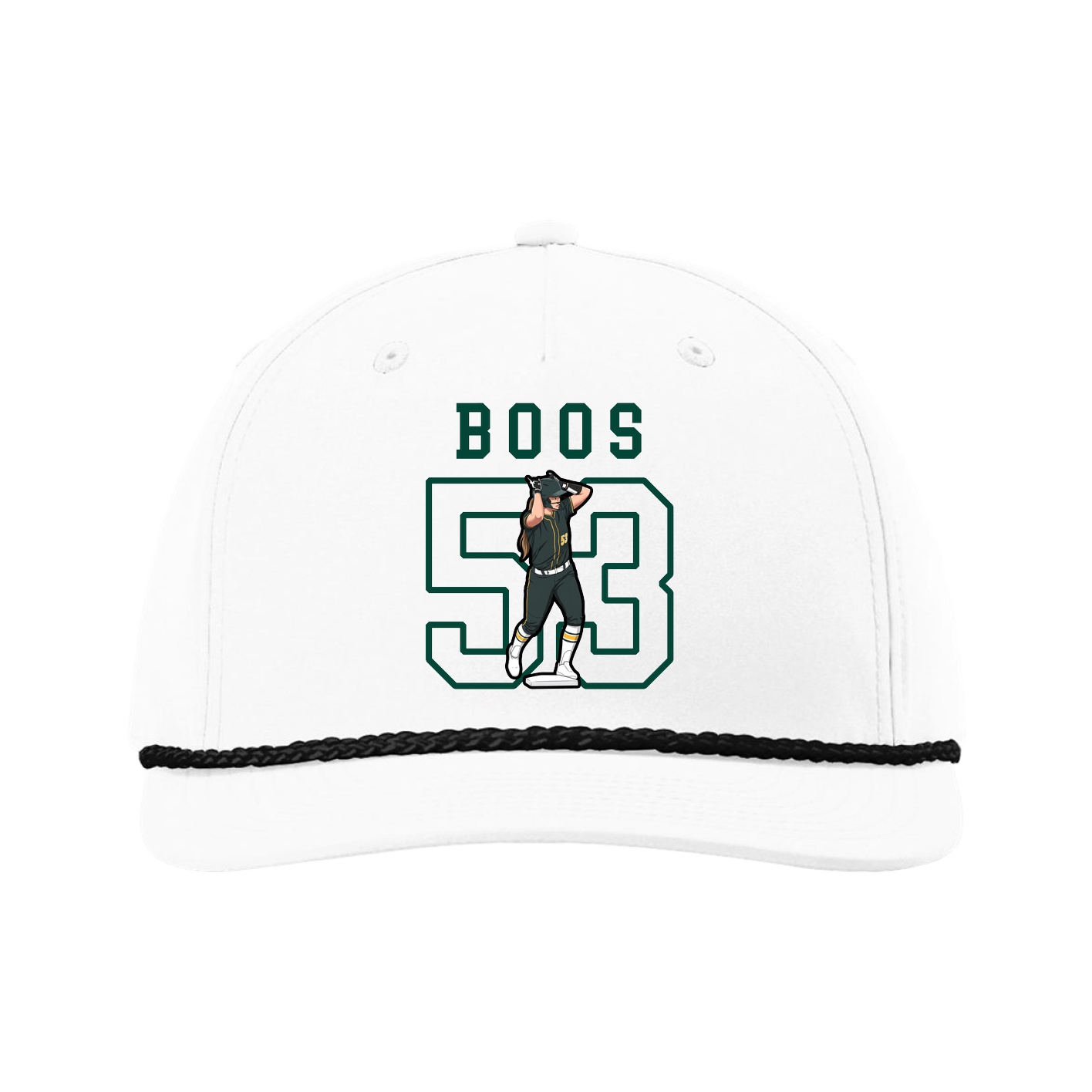 Five-Panel Classic Rope Cap — Shirsey in White