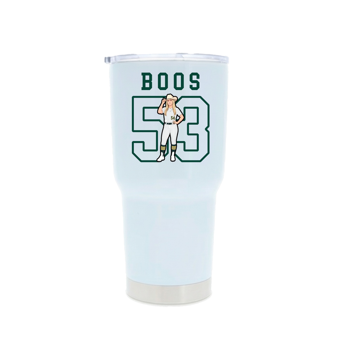 30oz Stainless Steel Tumbler — Shirsey in White
