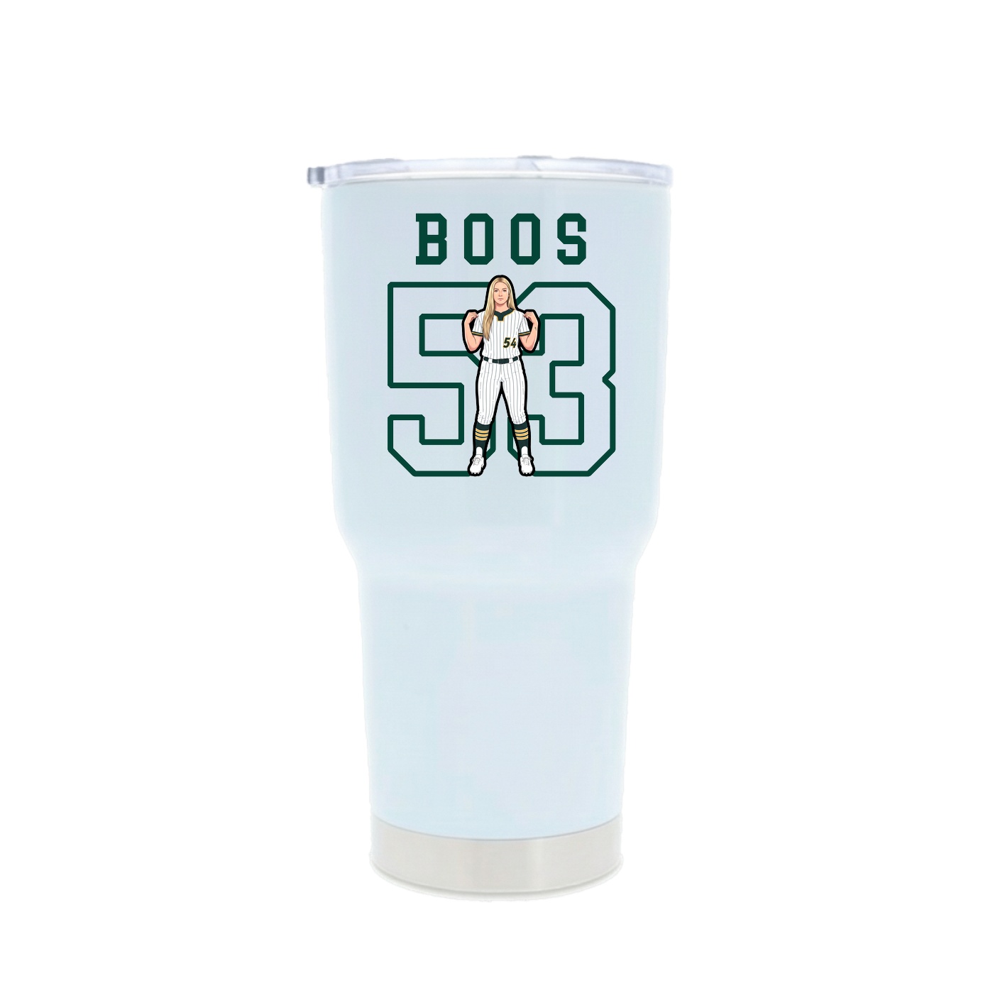 30oz Stainless Steel Tumbler — Shirsey in White