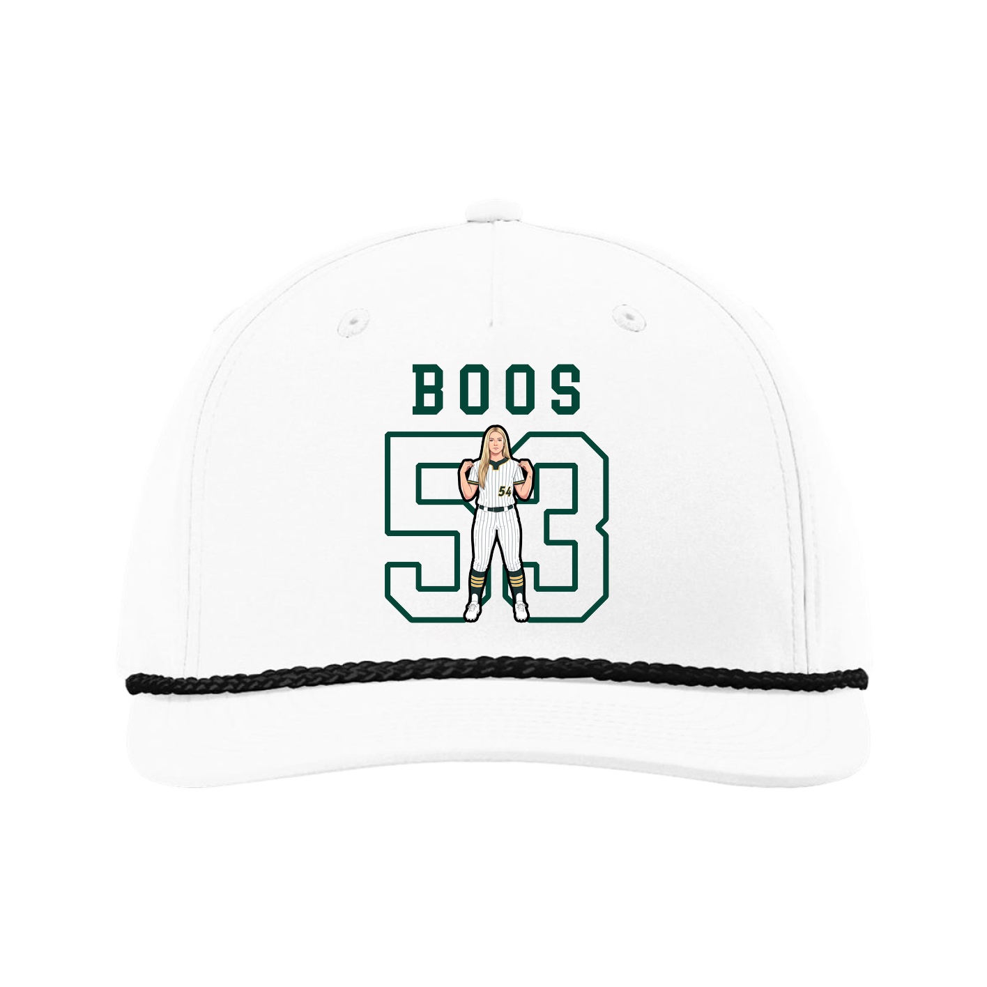 Five-Panel Classic Rope Cap — Shirsey in White