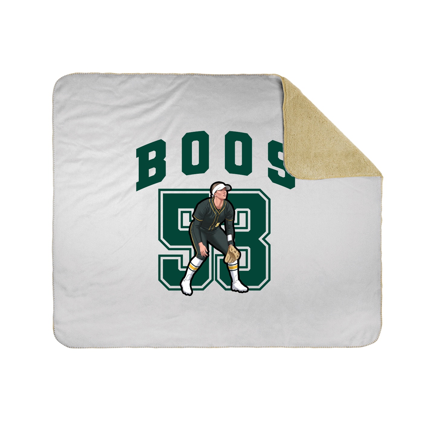 Throw Blanket — Number in White