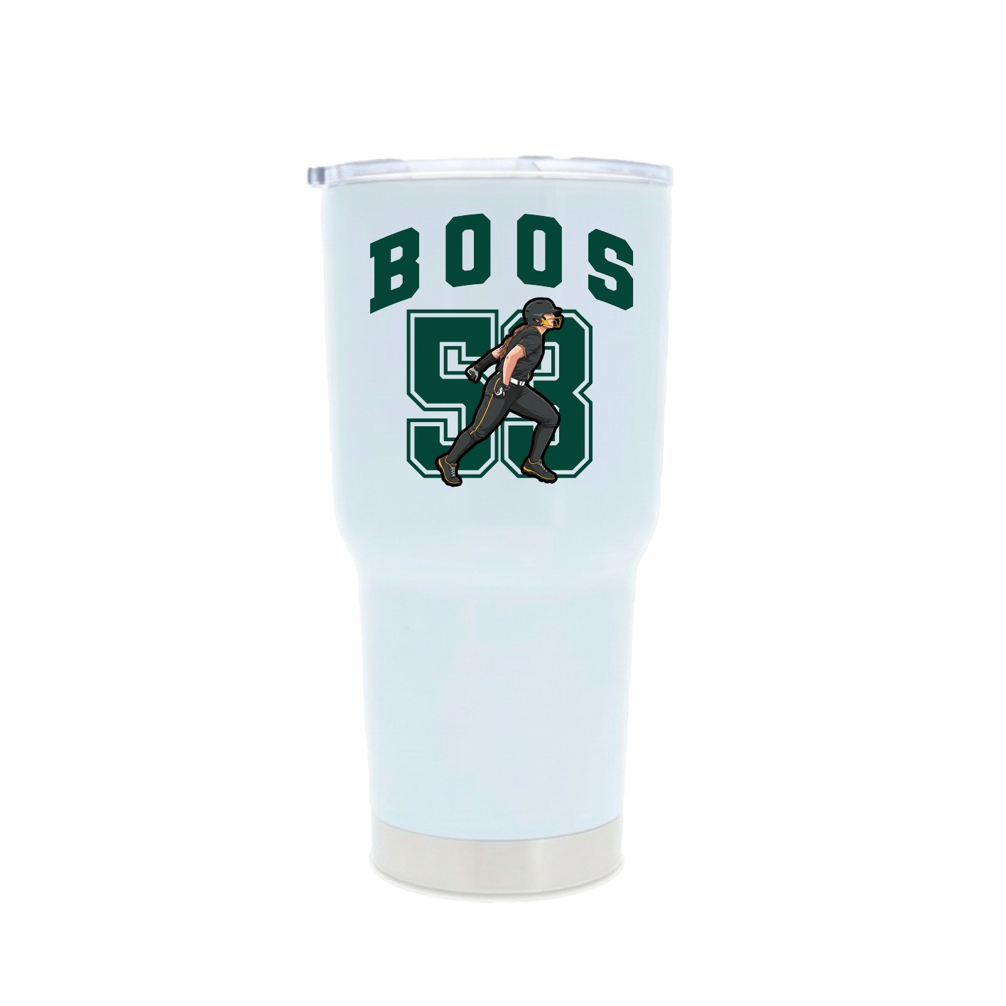 30oz Stainless Steel Tumbler — Number in White