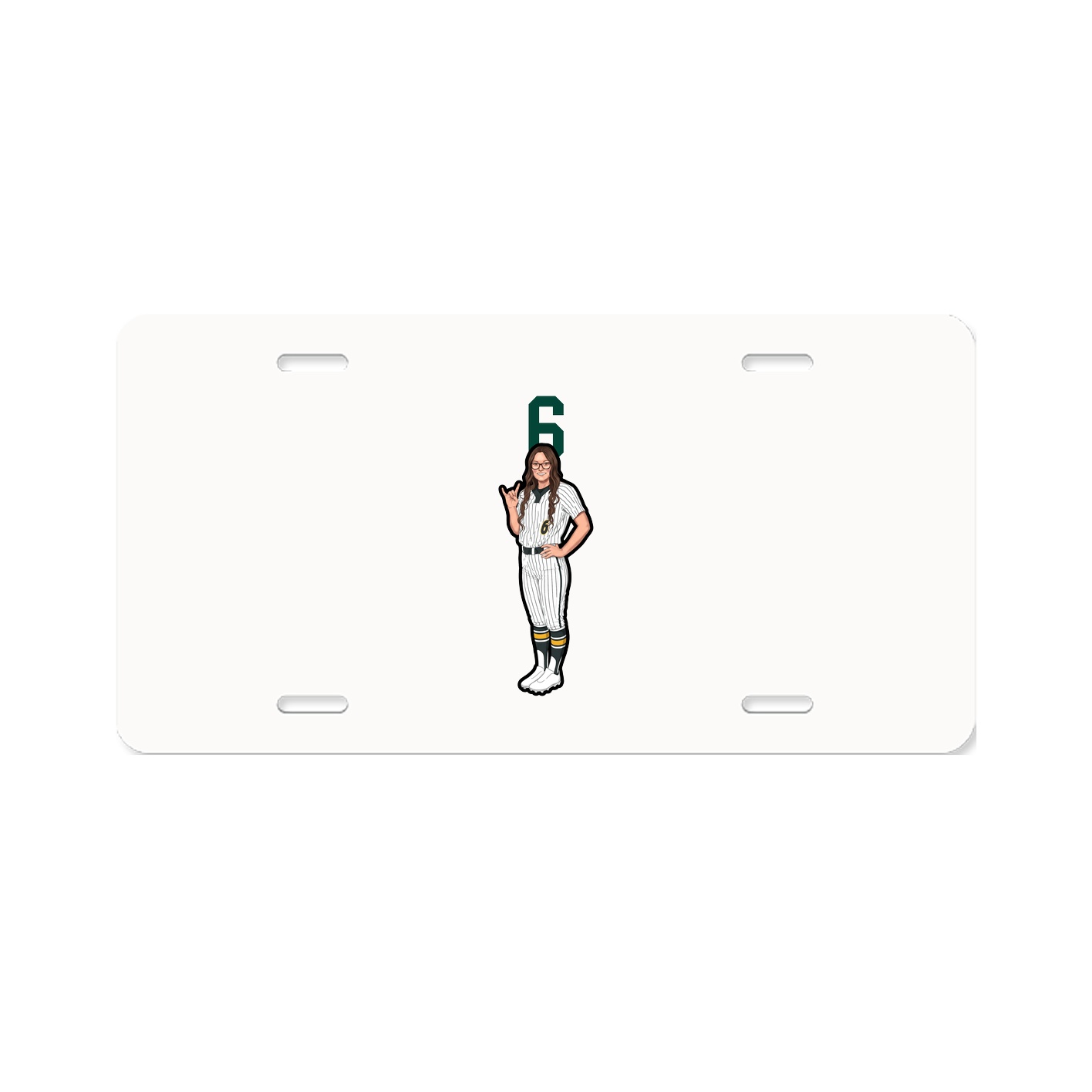 License Plate — Number Top in Classic