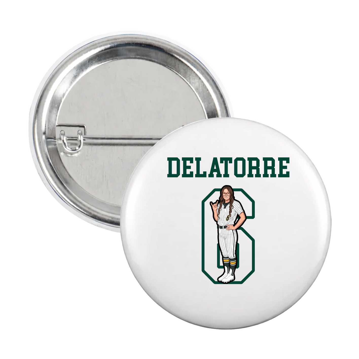 Game Day Button — Shirsey in White