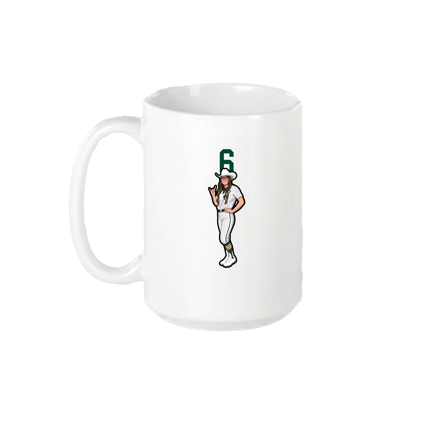 15oz Coffee Mug — Number Top in White