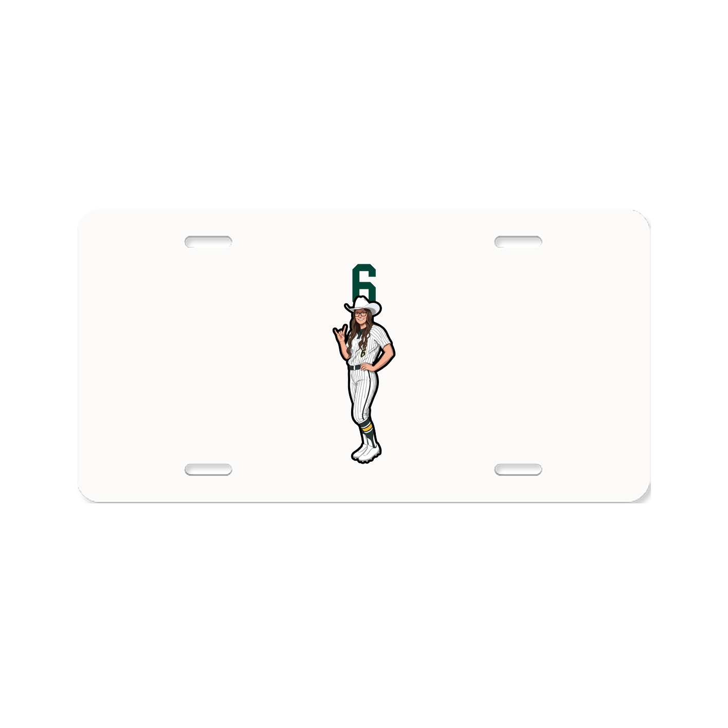 License Plate — Number Top in Classic