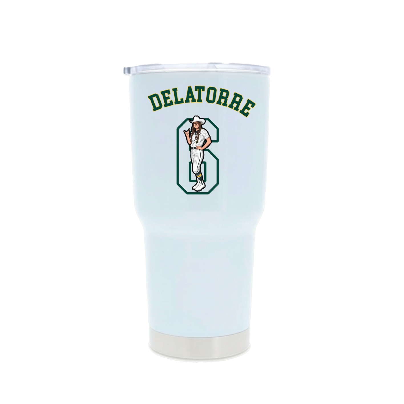 30oz Stainless Steel Tumbler — Shirsey Arch in White
